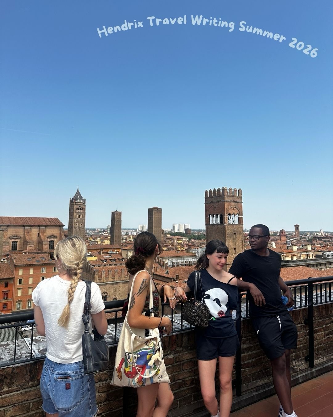 Looking back on an incredible week in Bologna with the students and faculty from @hendrixcollege Travel Writing Program through the @hendrixmurphyfoundation !☀️🇮🇹📚
Throughout their stay, the group took part in a variety of activities that helped them explore various aspects of travel writing while getting to know some social and tourism aspects of the city of Bologna. Alongside their academic pursuits, they explored the city and experienced daily life here.
One of the highlights of the week was a visit to Spazio MET @cantierimeticci in Corticella, a collective of artists from diverse backgrounds that combines theater with social and political activism. For the whole morning, Hendrix students could engage in Italian-English language exchanges, tourism-themed games, and an improv workshop with students from a local high school specialized in tourism. Students gained insight into the collective’s grassroots initiatives.
Students also had the opportunity to meet Lonely Planet travel writer Kevin Raub (@raubontheroad) who shared his perspectives on the craft of travel writing and storytelling, and what it means to work with travel writing specifically.
On Friday, Professor Allison Grimaldi-Donahue (@allisonuccia) led a travel writing workshop, reflecting on the city’s history and urban spaces in the old market area and the Anatomical Theater at Archiginnasio Library.
The group also joined a guided art history tour led by Professor Petrioli, uncovering layers of the city’s architecture, history, and artistic legacy. To explore a more contemporary side of the city’s culture, we also visited @mambobologna – Museo d’Arte Moderna di Bologna, where we had our final reflection.
A huge thank you to our Hendrix students and Professor Anne Goldberg (@annejgoldberg) for bringing such curiosity, enthusiasm, and creativity to every activity. It was a pleasure sharing Bologna with you, and we hope to welcome you back again soon! ✈️❤️✨