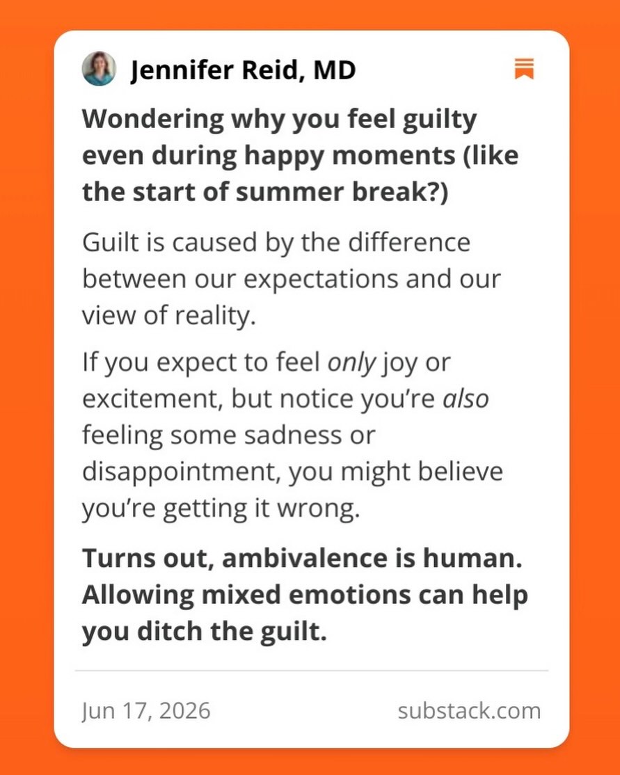 Mixed emotions are a normal part of ALL events in our lives. Giving yourself room to feel them is self-compassion. Find more tips at A Mind of Her Own on Substack (link in bio)
GUILT FREE is available now in the US and UK (including ebook and audiobook versions).
#guiltfree #amindofherown