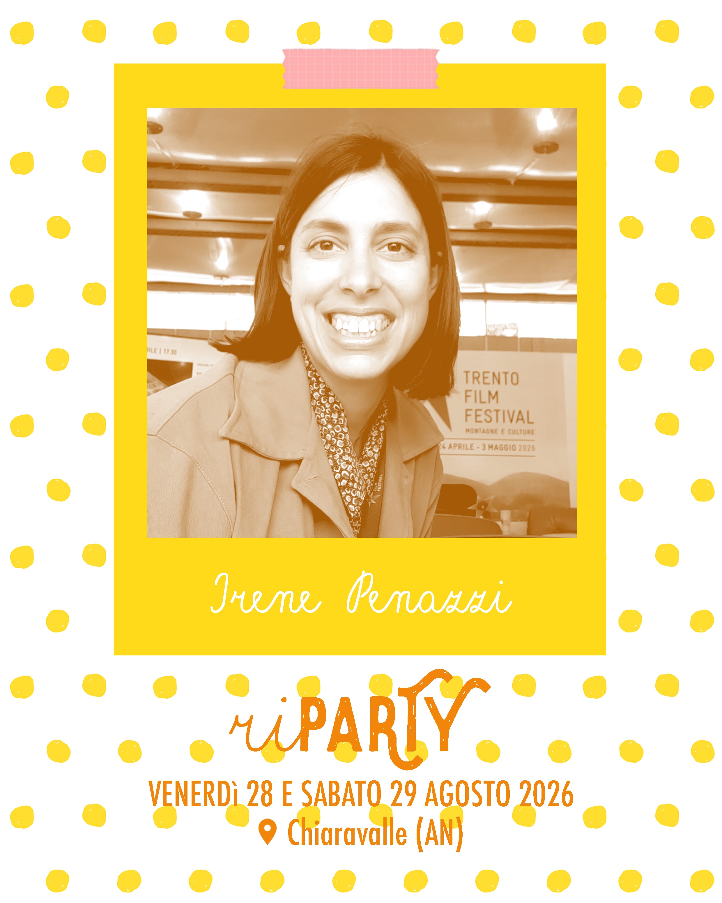 La prima ospite di 🪜𝐑𝐢𝐏𝐀𝐑𝐓𝐘!✨
il 𝗽𝗶𝗰𝗰𝗼𝗹𝗼 𝗳𝗲𝘀𝘁𝗶𝘃𝗮𝗹 𝗱𝗶 𝗖𝘂𝗻𝗲𝗴𝘂𝗻𝗱𝗲
è Irene Penazzi
💫
𝗩𝗶 𝘀𝘃𝗲𝗹𝗶𝗮𝗺𝗼 𝗰𝗵𝗲…
nel suo intervento al festival @irenepenazzi
porterà un laboratorio per adulti dal titolo
📓”Il taccuino dell’esploratore
Esercizi di osservazione e narrazione” 🌱
🪜𝐑𝐢𝐏𝐀𝐑𝐓𝐘! ✨
Un piccolo festival per ripartire,
ritrovarsi e riabbracciarsi
Venerdí 28 e sabato 29 agosto 2026
📍Chiaravalle (AN)
‼️Le iscrizioni apriranno il 1° luglio‼️
