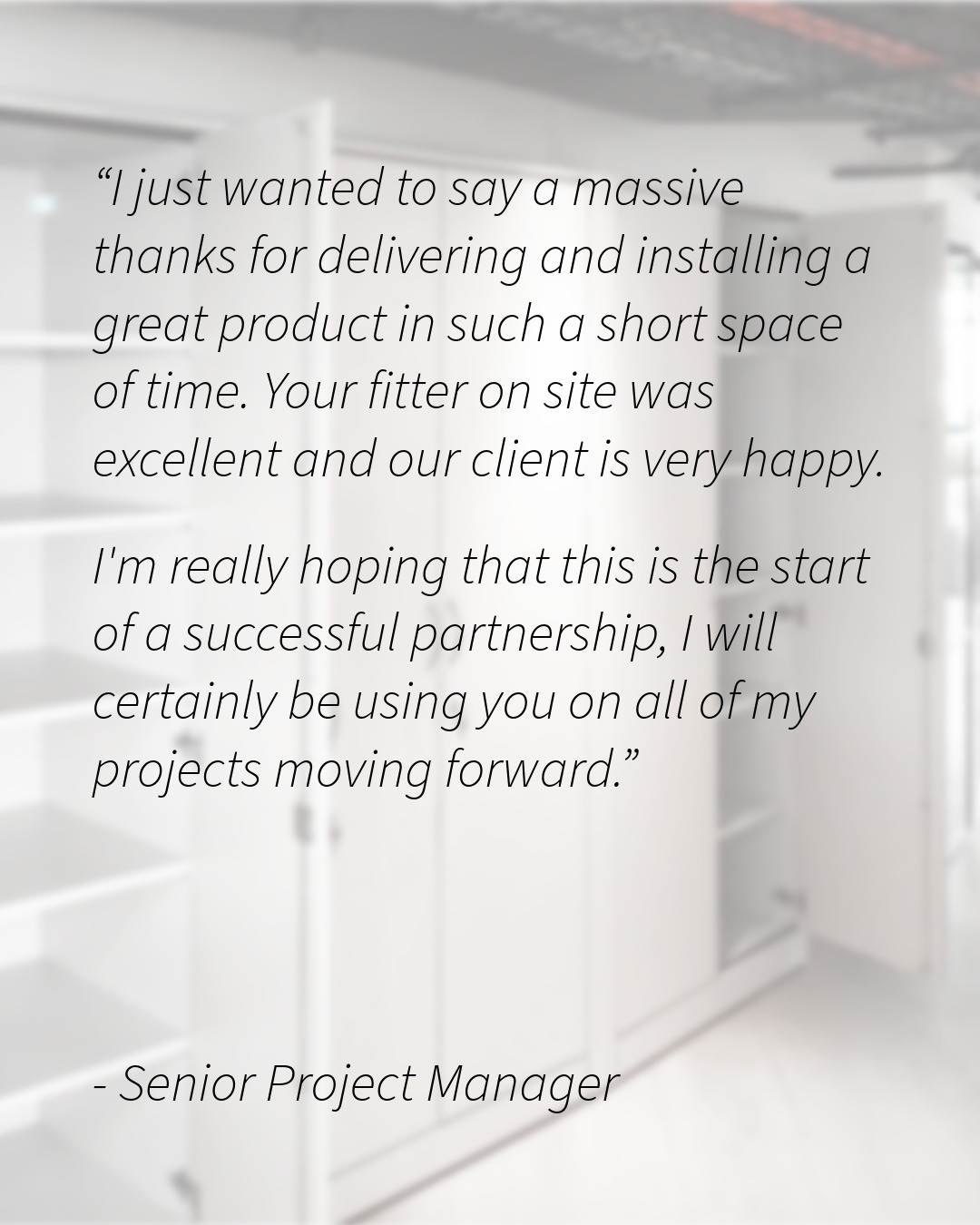 This is the kind of feedback we value most.
At Freewall, we never take it for granted. It reflects the work we put into designing and delivering storage systems that genuinely support the needs of the trade, from contractors to designers.
#positivefeedback #happyclient #greatwork
