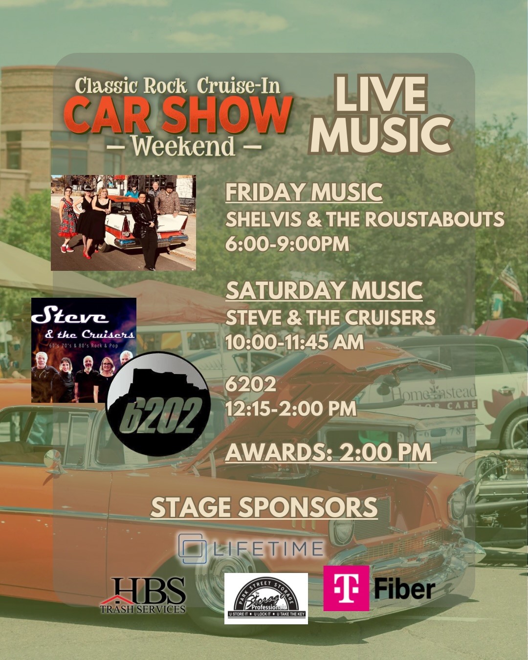 The question on everyoneโs mind: WHERE TO PARK and WHEREโS THE TUNES ๐๐ถ
Save these slides for your favorite live acts on Friday and Saturday night! ๐ธ
And where to park your car? Head to crgov.com/downtownparkingmap for the most updated parking list! Make sure you note some of the road closures listed here.
See you Friday night for the Classic Rock Cruise-In Car Show Weekend!
๐ Brought to you by our friends at the Castle Rock Autoplex
#summerincastlerock #coloradocarshow #castlerockcolorado #downtowncastlerock