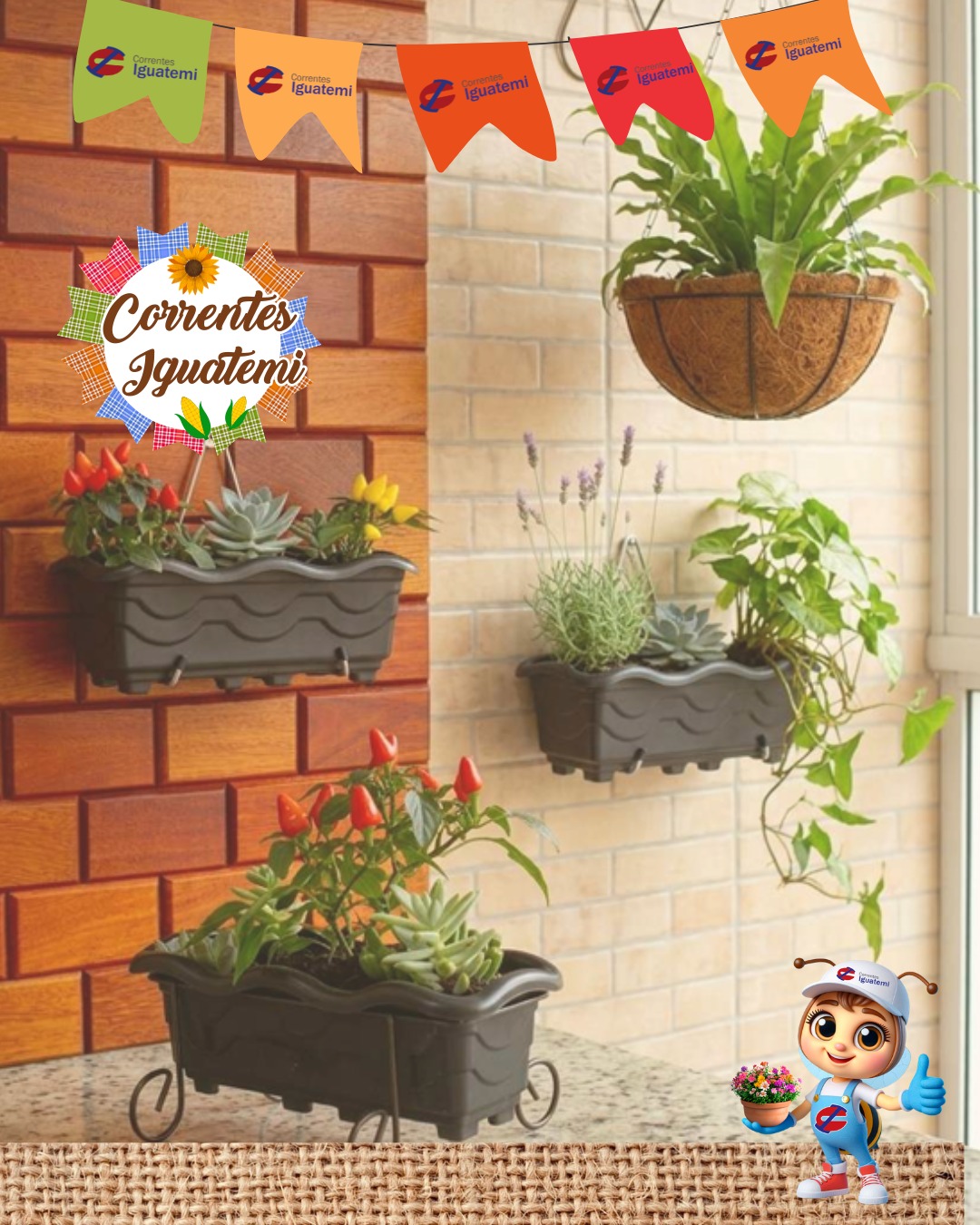 🌻✨ Transforme seus espaços com mais cor, charme e natureza! ✨🌻
Correntes Iguatemi unem beleza, praticidade e aquele toque especial que faz toda diferença na decoração. 🌿💛
Perfeitas para destacar suas plantas e deixar qualquer cantinho ainda mais acolhedor e cheio de estilo. 🌱🏡
#CorrentesIguatemi #Decoração #Jardinagem #Plantas #CasaComEstilo #DecoraçãoCriativa #ÁreaVerde #Paisagismo #Inspiração 🌼
