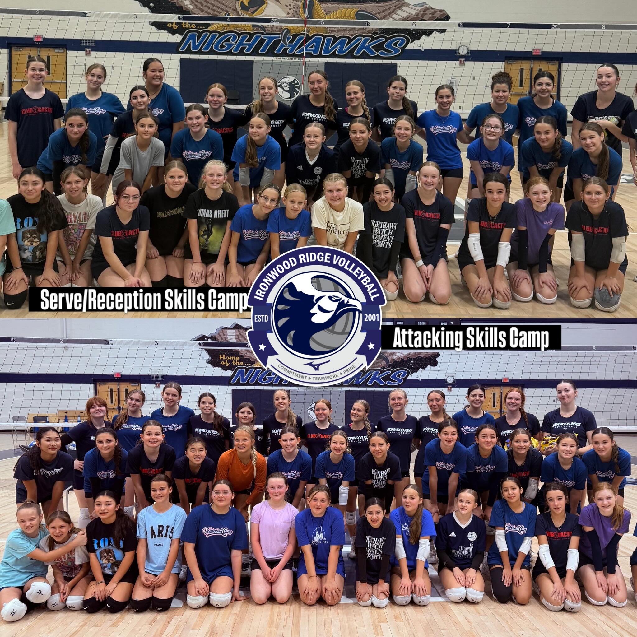 SKILLS CAMP: The coaching staff just finished another week of training with the IRVB Skills Camps, featuring a Serve/Reception Skills session followed by an Attacking Skills session. Great energy and lots of reps!
Camp sessions resume in July. Check out the link in our Bio for more information or to register.
SERVE/RECEPTION SKILLS: This week’s session focused on reception foundations, with a ton of reps to improve our posture, platform, and communication.
ATTACKING SKILLS: This week’s session focused on arm swing mechanics and proper footwork. The campers were exposed to some collegiate athlete demos and improved their form and approach/attacking patterns. We had some sore arms this week.
See everyone in July for another round of training!