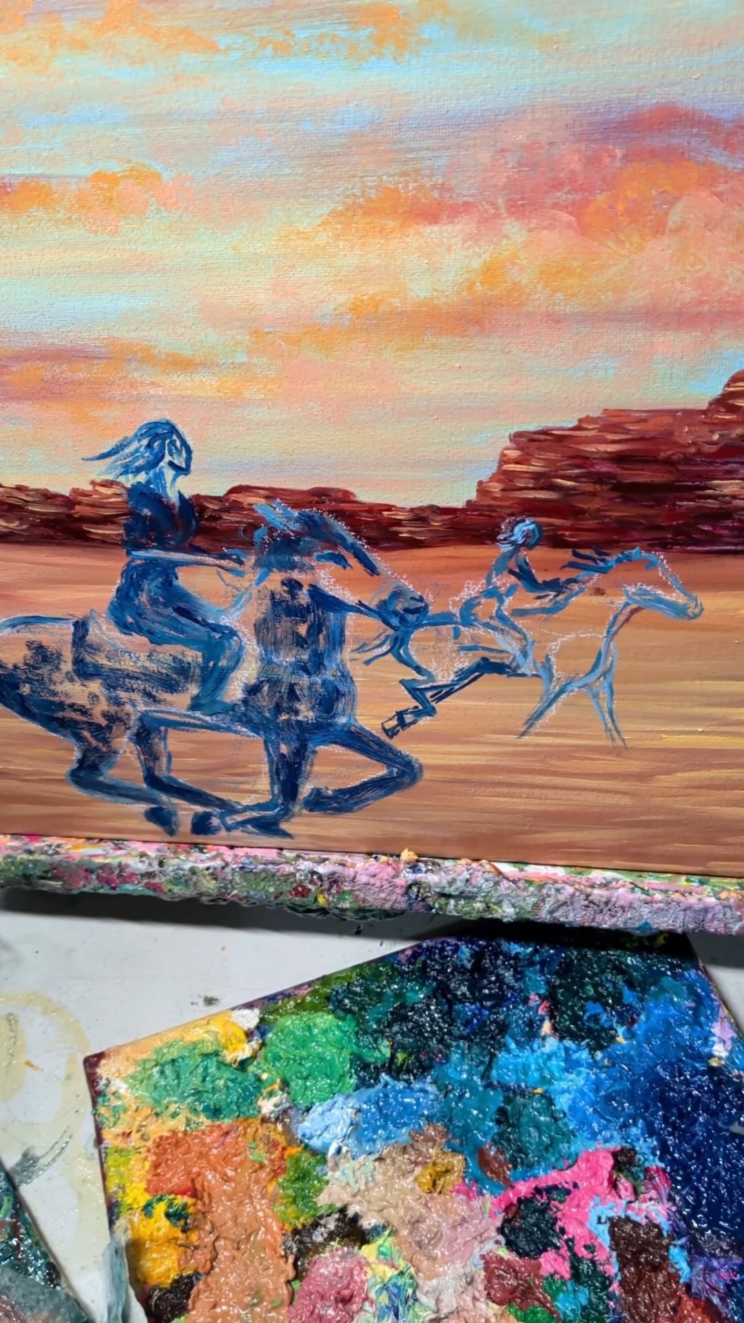 ITS FINISHED!! A throne of glass, western masterpiece that is surprisingly hard to photograph due to the metallic pastels I used in some areas... #sjm #throneofglass #oilpainting #cccaldwellart #theepiccontd