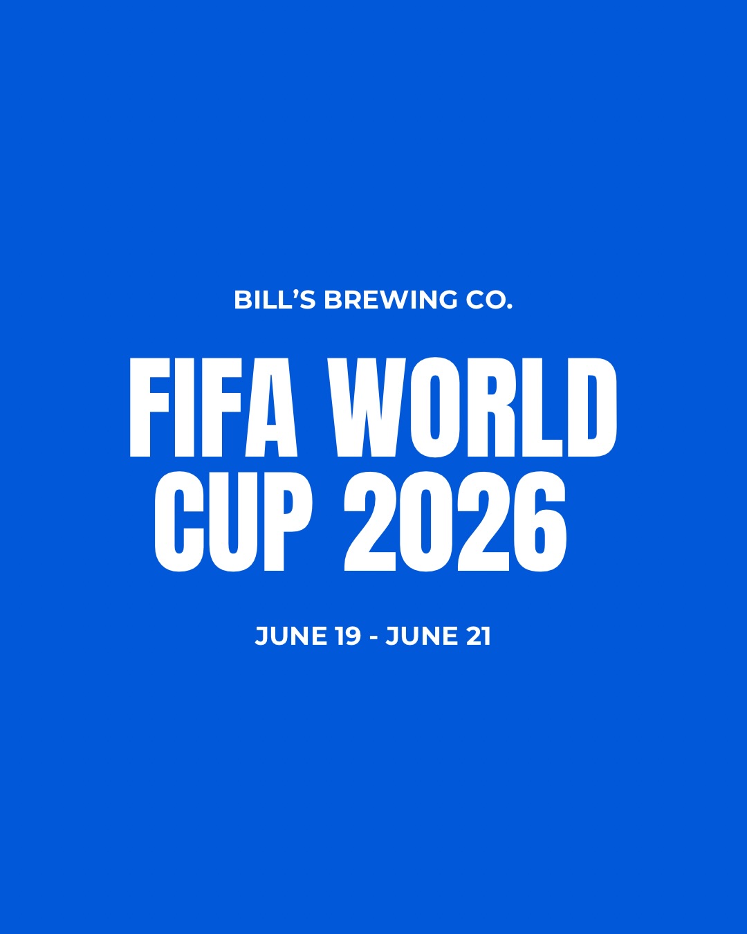 FIFA WORLD CUP USA game playing in the Warehouse today at 3PM! 🇺🇸⚽️
+ APPy hour from 3-5PM featuring …. 🥁
$0.50 Wings (6 or 12)
$3 Chips & Salsa
$6 Fried Pickle OR Pepper Baskets
Check the lineup for the rest of the weekend.
We’ll see you at Bill’s under the Big A$$ TV!
#seeyouatbills #ilmbar #fifaworldcup2026 #sportsbar #wilmingtonbreweries