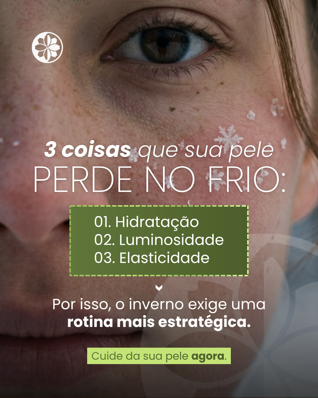 O inverno é uma das melhores épocas para tratar a pele, mas também é a estação em que ela mais sofre com as mudanças de temperatura.
Com o frio, é comum que a pele perca:
💧 Hidratação – a barreira cutânea fica mais vulnerável e o ressecamento aumenta.
✨ Luminosidade – a pele tende a ficar mais opaca e sem viço.
🌿 Elasticidade – a perda de água e os fatores ambientais podem deixar a pele com aparência menos firme.
Por isso, essa é a época ideal para investir em dermoativos que ajudem a manter a qualidade da pele.
💚 O Biwa Pérolas de Resveratrol auxilia na hidratação, elasticidade e atenuando rugas e linhas de expressão.
💚 O Nano Revitox contribui para a firmeza da pele e ajuda a suavizar linhas de expressão.
Pequenos cuidados feitos agora fazem diferença na pele que você verá nos próximos meses.
💬 Comenta INVERNO que nossa equipe te ajuda a montar uma rotina inteligente para esta estação. 💚