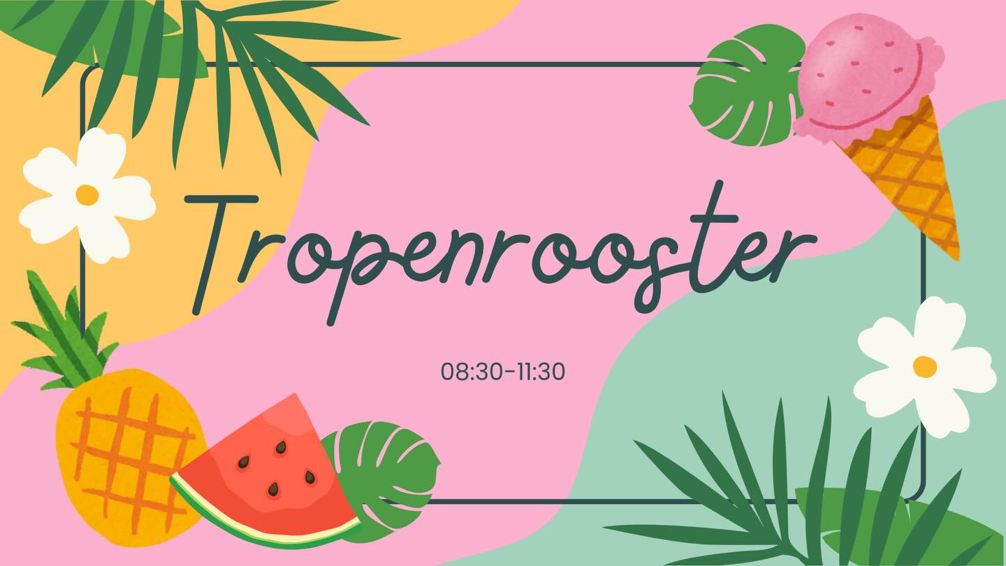 Vanwege de enorme hitte starten wij vandaag met het tropenrooster. De kinderen krijgen woensdag, donderdag en vrijdag les van 08:30 tot 11:30. 🏝️🦩