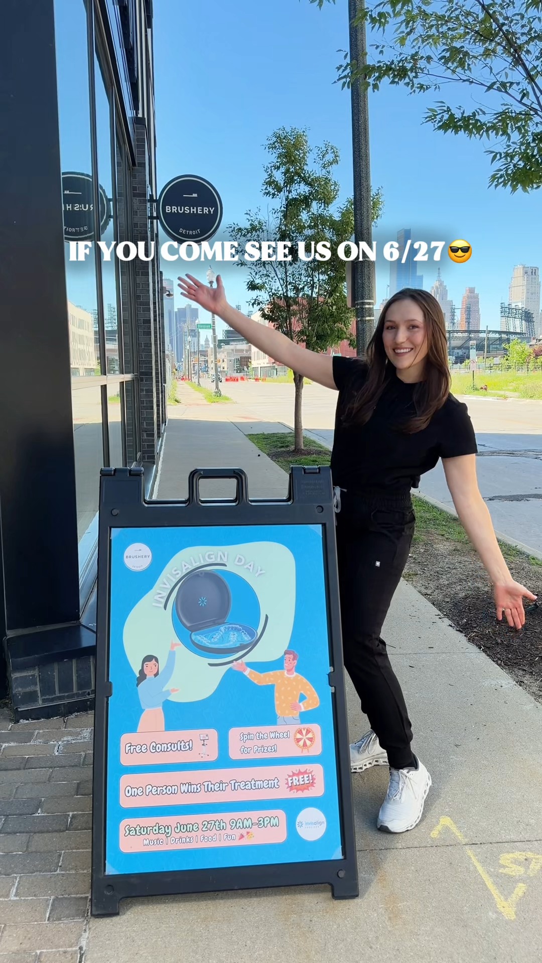 We heard ONE of you wants to win Invisalign for F-R-E-E...🦷⚡️
Join us for our Invisalign Day on June 27th 9am-3pm:
✨ Chance to win FREE Invisalign
✨ Special pricing on professional teeth whitening
✨ Music, drinks & snacks
Come through, get your glow up, and maybe leave with a whole new smile. Drop by, we want to see you there 😎
#brushery #invisalign #freeinvisalign #detroitdentist