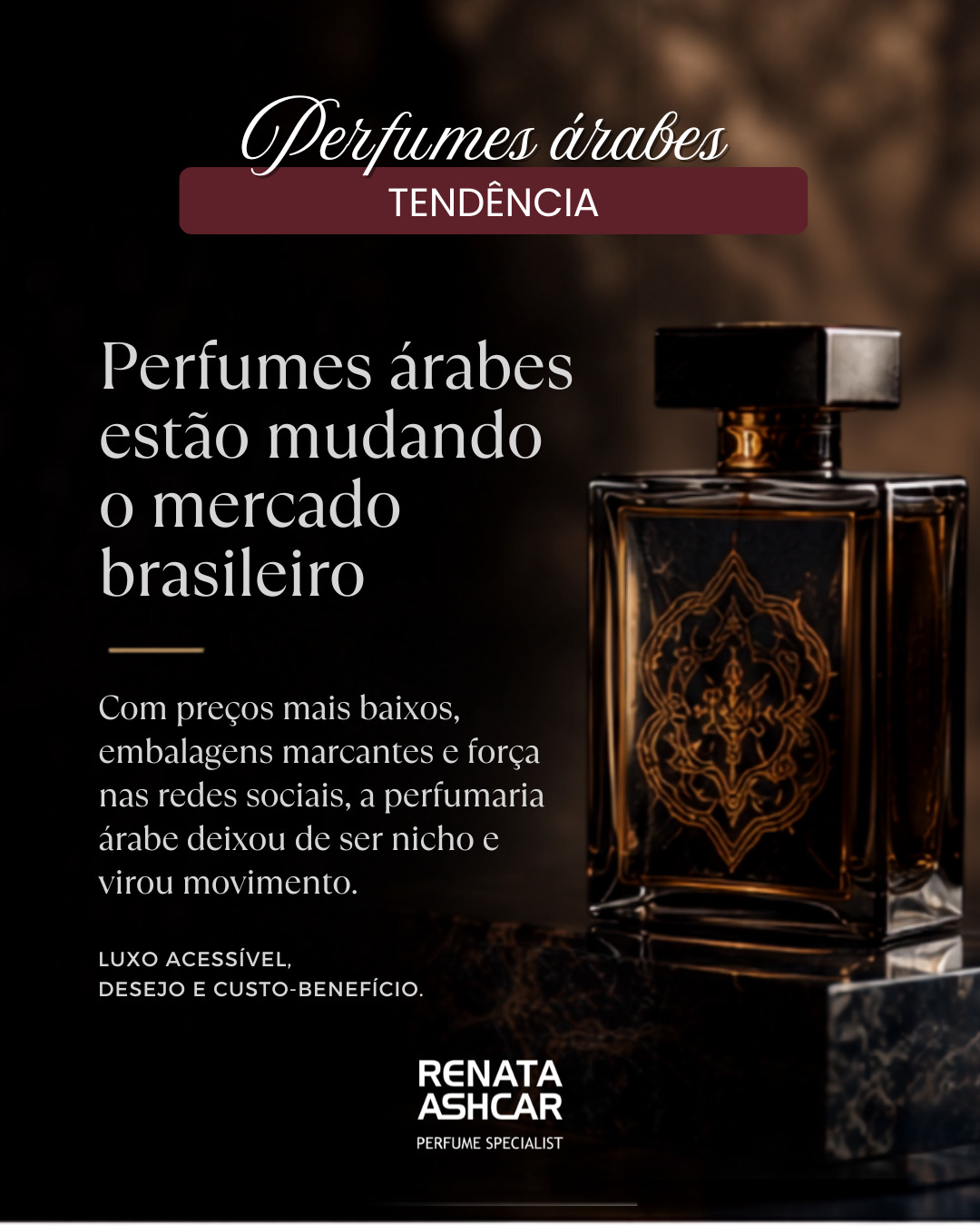 PERFUMES ARABES
VALOR ECONOMICO
✨ Participei de uma matéria sobre perfumes árabes no @valoreconomico falando sobre o crescimento desta categoria no Brasil.
🌍 Embalagens deslumbrantes, excelente fixação e valores mais acessíveis provocaram um verdadeiro boom no mercado brasileiro, despertando a curiosidade e o desejo de muitos consumidores.
💎 No entanto, os desafios para a consolidação da categoria ainda são muitos e, na minha opinião, o mais importante de todos é o trabalho consistente de construção de marca. Não basta apenas oferecer um bom perfume; é preciso criar identidade, confiança e desejo ao longo do tempo.
🤍 E você, o que acha desse movimento? Já usou perfumes árabes? Me conta quais foram os seus favoritos e como foi a sua experiência!
#PerfumesÁrabes #PerfumariaDeLuxo #Fragrâncias #PerfumeLovers #MercadoDaBeleza