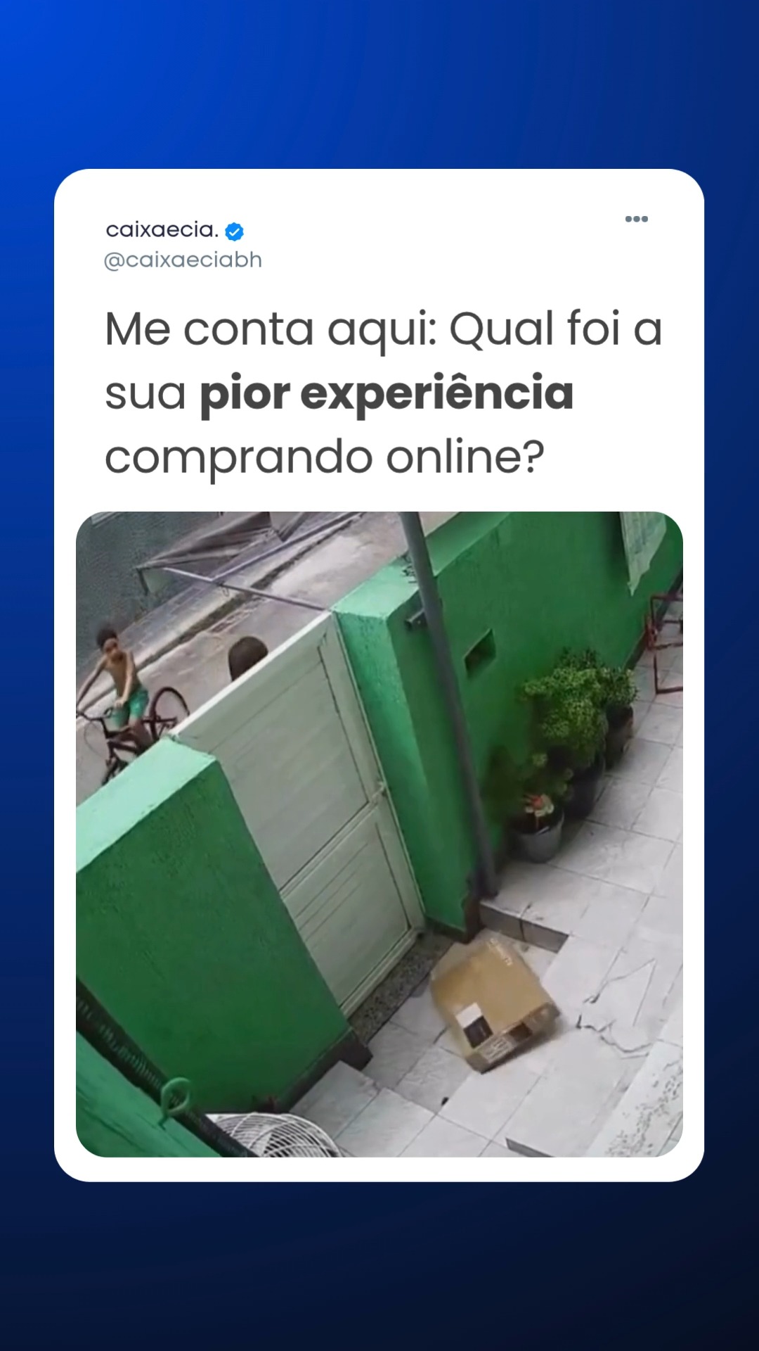 Me conta aqui qual foi a sua pior experiência comprando online?
Se você já passou por isso sabe o quanto a embalagem faz toda a diferença, com a Caixa & Cia, você garante que seus produtos cheguem intactos e com a confiança que seu cliente merece.
#compraonline #viral #caixas #atendimento #entrega