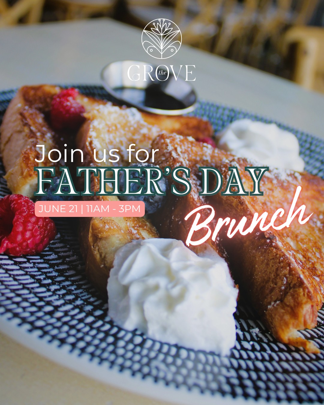 Dad deserves a special Sunday, and we've got just the spread for it 🥂 Come raise a glass to him at The Grove this Father's Day! #potomacmd #cabinjohnvillage @cabinjohnvillage