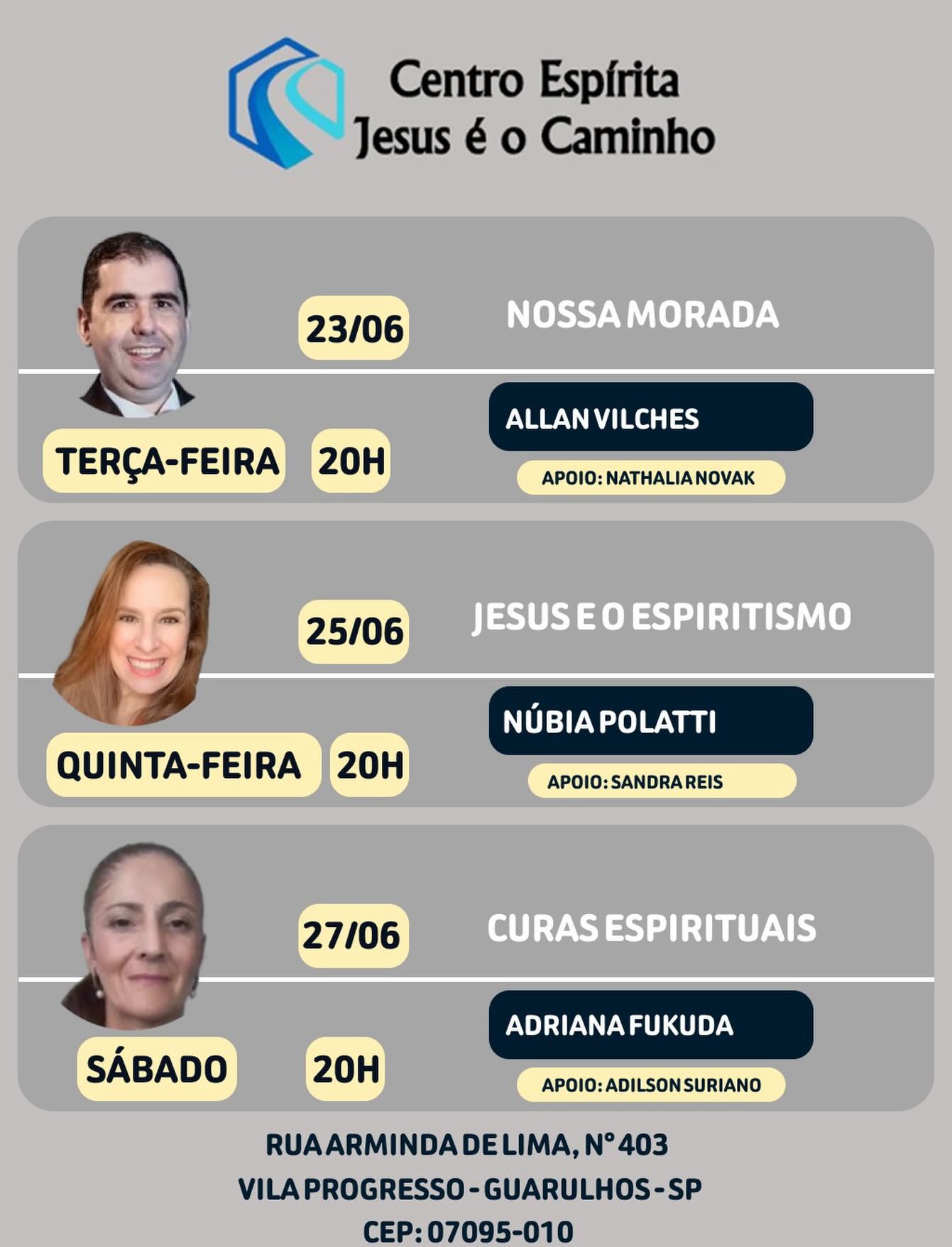 Palestras da semana