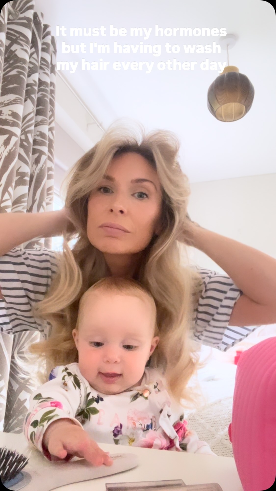GRWM and Lola- Jane
Look at her chubby busy little hands just trying to help mummy get ready 😅💕
As a mum your main skill becomes multi tasking at high speed.
Lola is nearly 9 months it’s gone so fast she’s such a good girl she has reached a stage where if she sees me she’s only happy if she is attached to me so we do everything together until her two favourite brothers come home from school and provide some better entertainment 💖