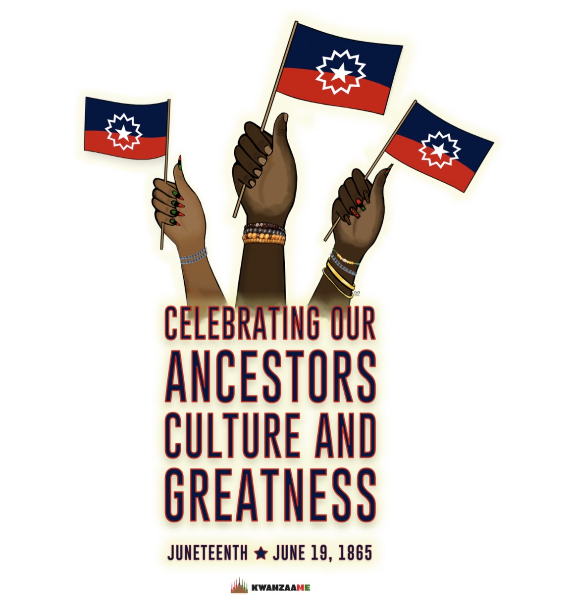 161 years of celebrating Juneteenth!
Go outside and get you some joy today!
In the mood for some Juneteenth gear? Checkout our website Kwanzaame.com for more! ♥️🤍💙