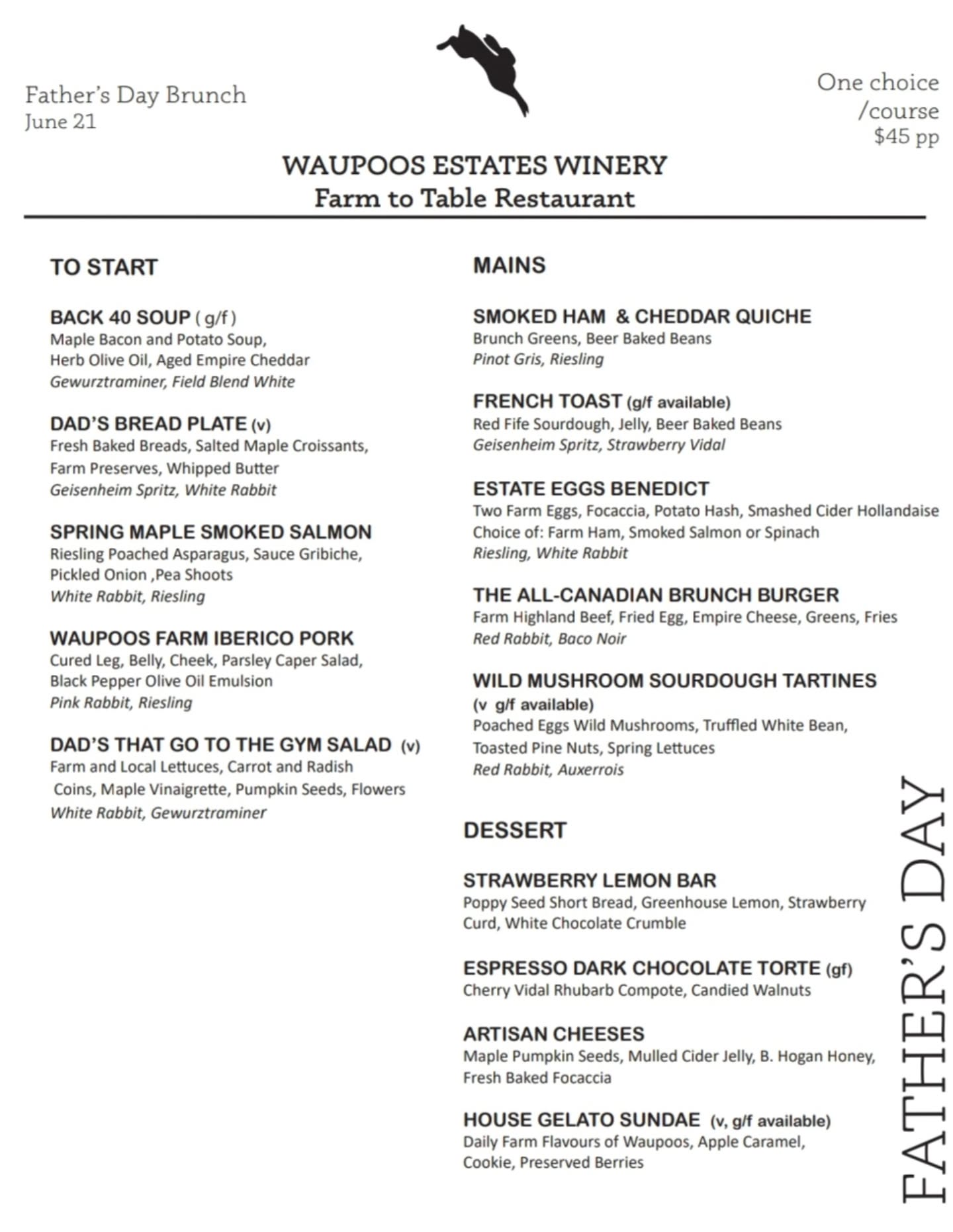 Celebrate Dad with brunch by the vineyard!
Join us this Father's Day for a relaxing brunch with beautiful waterfront views, great food, and your favourite Waupoos wines. Whether you're raising a glass to Dad, Grandpa, or another special father figure, we'd love to be part of your celebration.
Reservations are recommended. We can't wait to welcome you!
#FathersDay #WaupoosWinery #PrinceEdwardCounty #BrunchInTheCounty #PECWineries