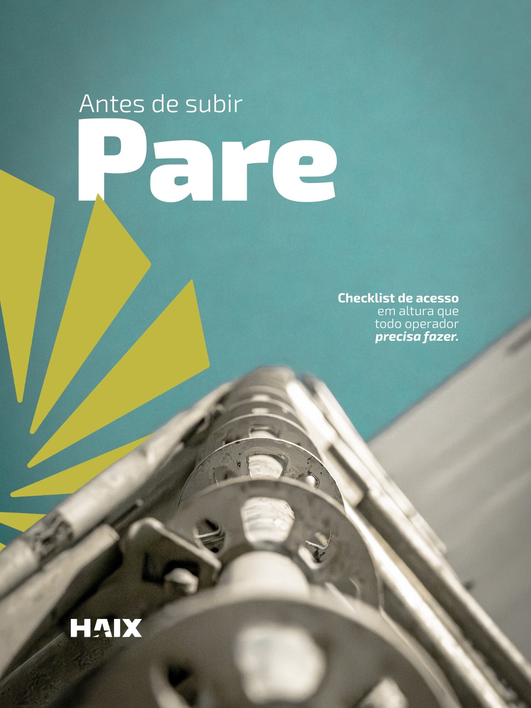 Antes de subir, pare.
Trabalho em altura não perdoa improviso — e a maioria dos acidentes pode ser evitada no chão, antes da subida. EPI, equipamento, base e entorno: cada item conferido é um risco a menos.
Arraste e salve esse checklist. Da próxima vez que for subir, ele estará aqui.
Andaime, balancim ou plataforma — a HAIX tem o equipamento certo e o suporte para cada operação.
#segurancanotrabalho #trabalhoemaltura #NR35 #haixrental #acessoemaltura