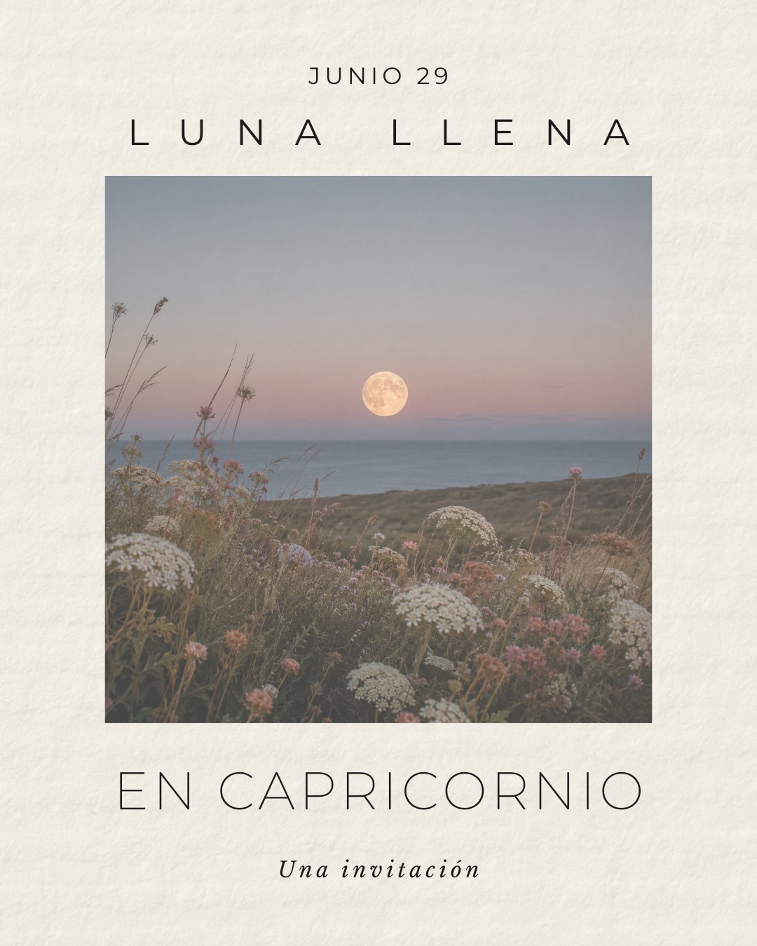 Luna Llena en Capricornio 🌕
Esta luna nos invitará a mirar con honestidad la estructura de nuestra vida: lo que estamos sosteniendo, lo que hemos construido y lo que quizá ya no necesitamos cargar.
Capricornio nos recuerda que crecer no siempre significa hacer más. A veces crecer es ordenar, elegir mejor, poner límites y volver a lo esencial.
No desde la exigencia.
Desde la madurez.
Desde el amor propio.
Desde la claridad.
Cuéntame: ¿qué sientes que esta luna te está pidiendo ordenar? 🌕✨