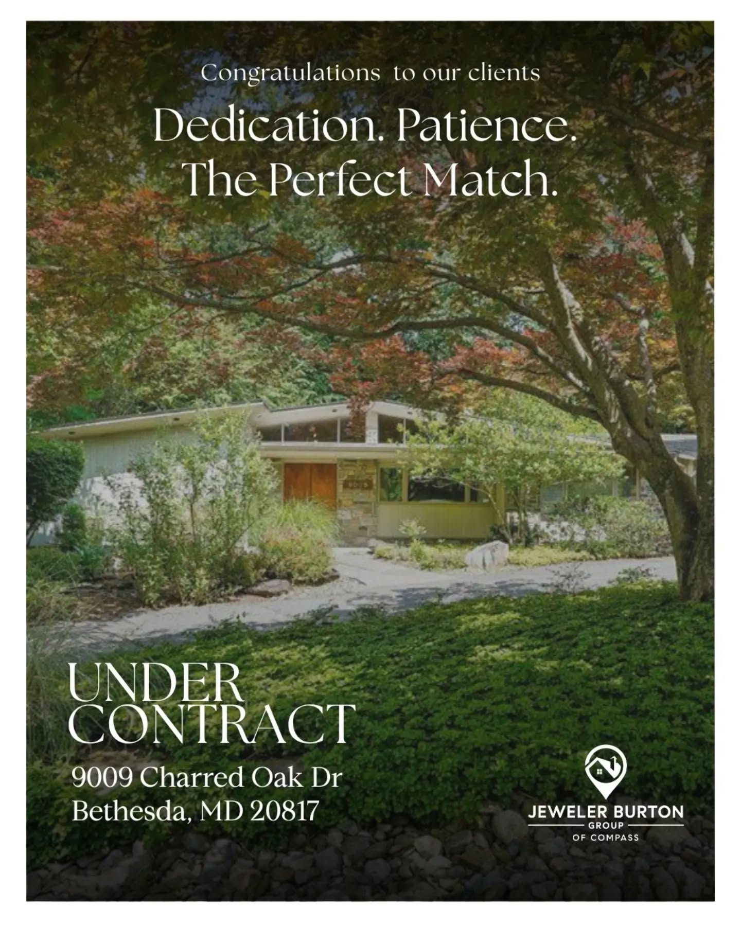 So happy to have helped my clients find the right home.
After a thoughtful search, they found the one that checks every box. We are thrilled for them and excited for their closing on July 20.
This mid-century modern home in Bethesda's Burning Tree Manor neighborhood offers five bedrooms, four bathrooms, and over 5,000 square feet on a beautifully landscaped half acre lot.
Congratulations to my clients on this exciting next chapter.
Geoff Chesman
Jeweler Burton Group
Geoff@JewelerBurton.com
202.369.5904
www.JewelerBurton.com
#realestate #bethesdarealestate #undercontract
