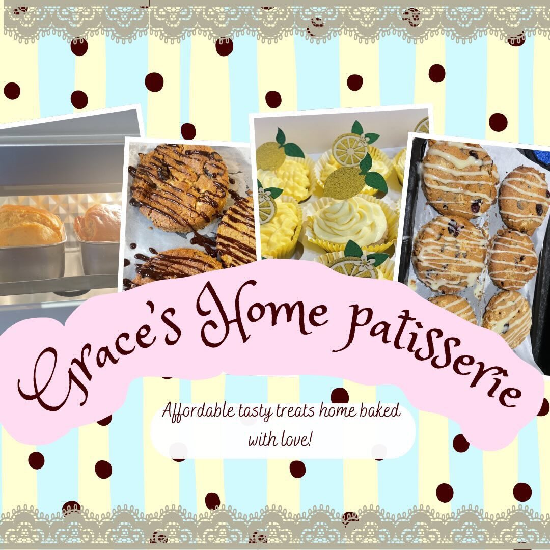 MEET THE STALLHOLDER
GRACE’S HOME PATISSERIE
Grace is a 1st year uni student and @graceshomepatisserie was initially developed to help out her church cafe that she volunteers at and now it’s also available for everyone.
Grace is a firm believer that you can do anything that you put your mind to so she said to herself ‘just give it a go and open that small business’.
She is a beginner baker that bakes a range of delicious cakes, mini loafs, cookies and cupcakes
Pop down to the market next Sunday and say hello to Grace and try some of her delicious sweet treats 👋 🧁🍪
📆 Sunday 28th June
⏱️ 11am-3pm
📍oneforty - 140 Vaughan Road, HA1 4EB
🚝 West Harrow / Metropolitan line
#Westharrow #harrowonthehill #supportingsmallbusinesses