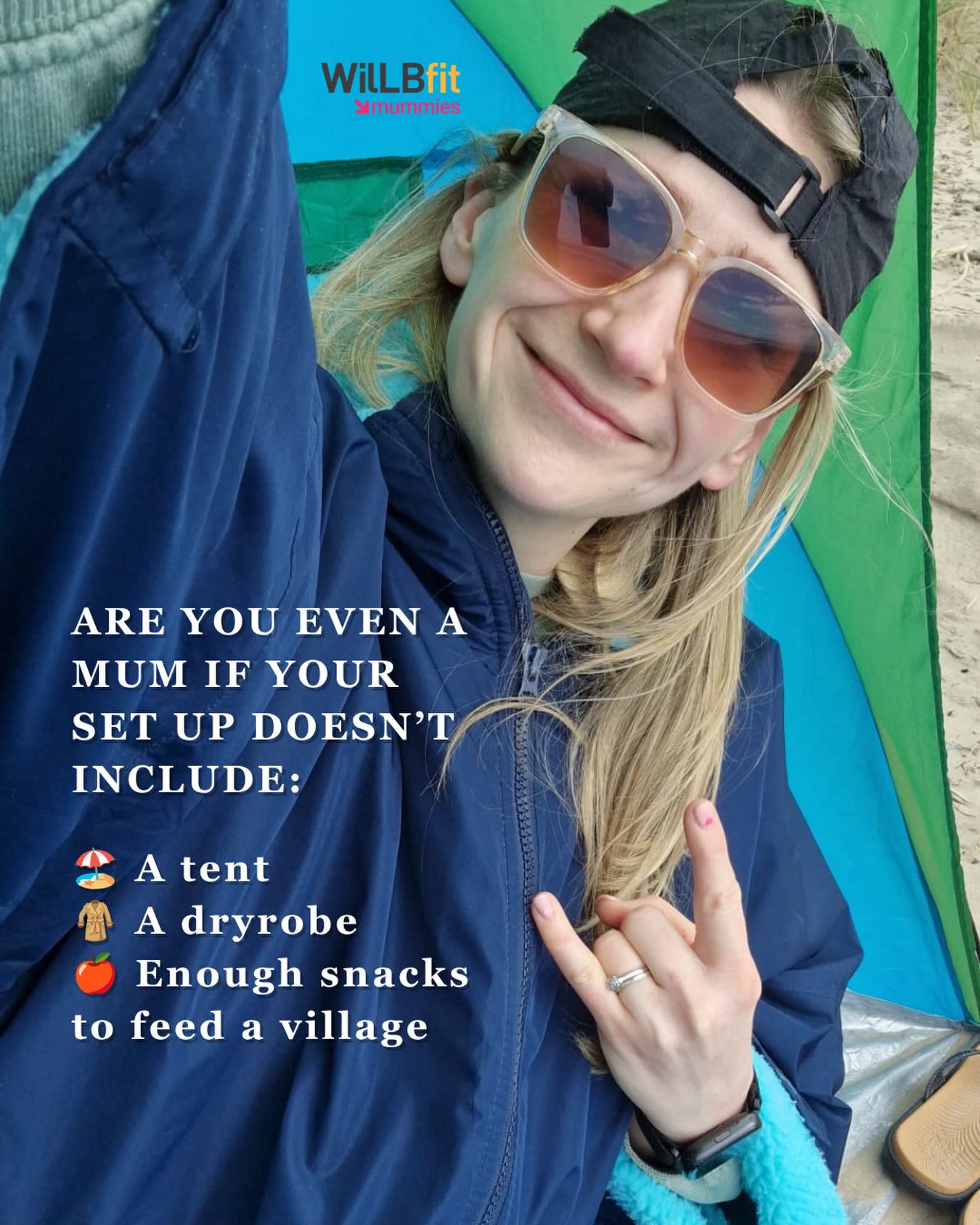 I’m not a regular mom… I’m a cool mom 😎
At least that’s what I tell myself whilst sitting in a beach tent, wearing a dry robe, sunnies and cap 🧢
#willbfitmummies #coolmum #beachdays #mumsclub