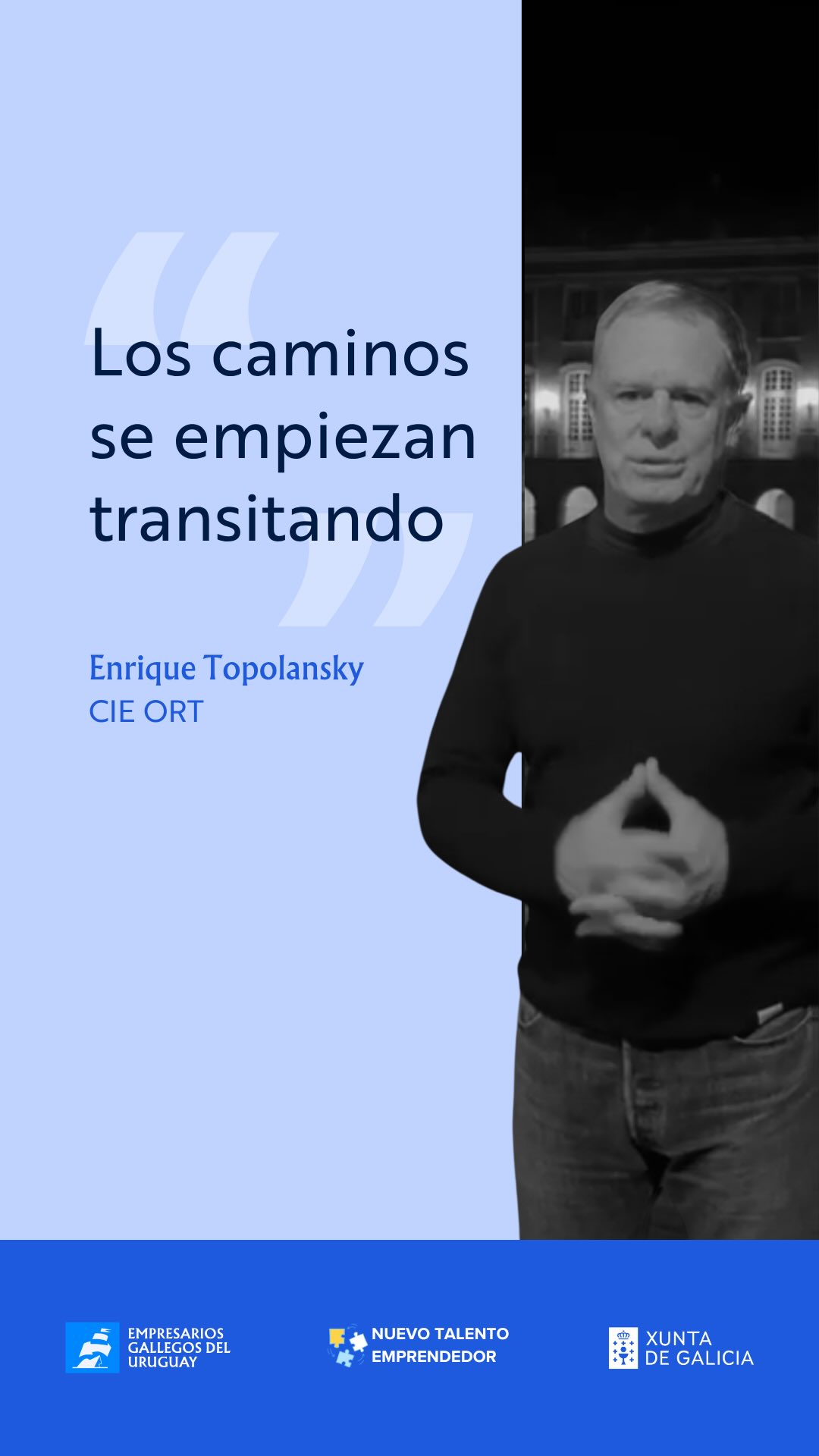 Enrique Topolansky, director del CIE – Centro de Innovación y Emprendimientos de ORT, compartió su visión sobre el impacto que tuvo esta primera edición del Nuevo Talento Emprendedor.
La experiencia permitió acercar a las emprendedoras participantes al ecosistema emprendedor gallego, generar conexiones internacionales y proyectar sus ideas más allá de las fronteras.
Su mensaje para quienes estén pensando en postularse en futuras ediciones es simple: animarse a dar el primer paso.
Porque los caminos emprendedores se construyen recorriéndolos, y muchas veces una idea puede convertirse en una oportunidad que conecte Uruguay, Galicia y el mundo.