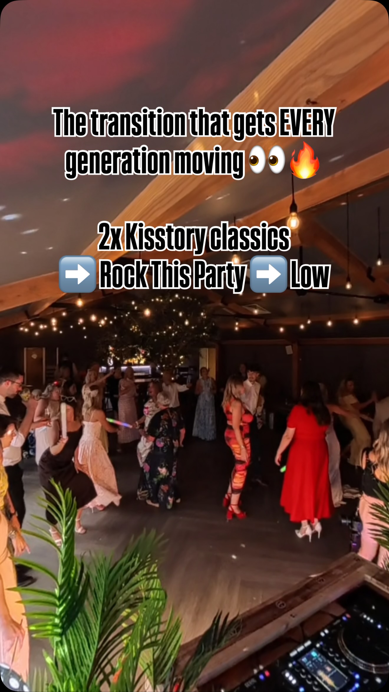 The transition that gets EVERY generation moving 👀🔥
2x Kisstory classics ➡️ Rock This Party ➡️ Low 🚨
#WeddingDJ #DJMix #WeddingParty #openformatdj
