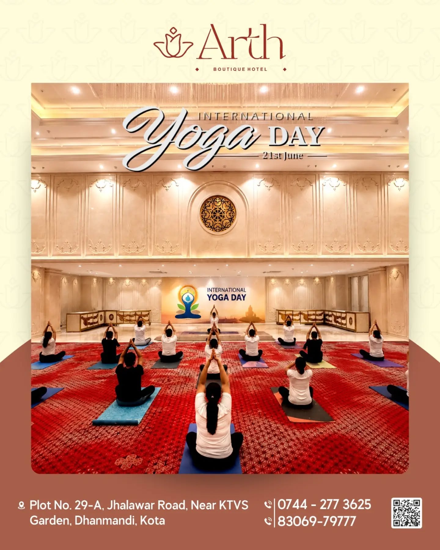 🧘♀️ Embracing wellness, harmony, and inner peace on this International Yoga Day. At Arth Boutique Hotel, we believe true luxury begins with a healthy mind and body. 🌿✨
Celebrate the journey towards balance, mindfulness, and well-being. Happy International Yoga Day! 💚
.
.
.
#InternationalYogaDay #YogaDay #ArthBoutiqueHotel #WellnessJourney #HealthyLifestyle Mindfulness InnerPeace YogaForLife