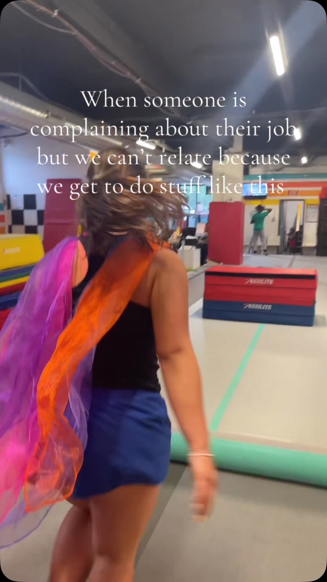 We DO get kicked in the face more than average though… 🤔
#funatwork #gymnastics #philly #fishtown