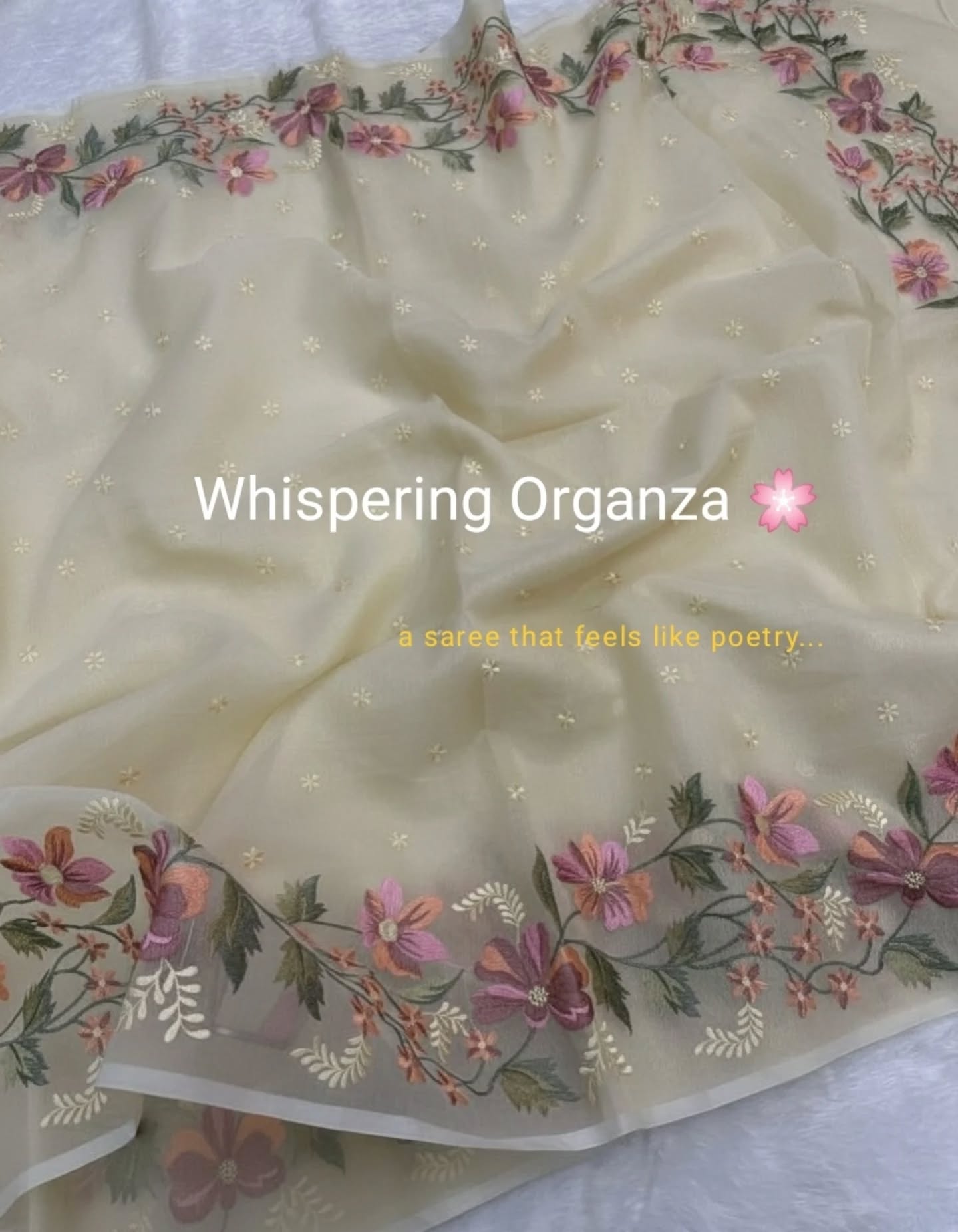Some sarees are worn. Some are remembered. ✨
Would you wear this for a festive occasion or an intimate gathering?
#indiantextiles #sareestyle #wearyourstory #pastelaesthetic #oftd
( pastel love, organza sarees, timeless elegance, saree inspo, festivefashion )