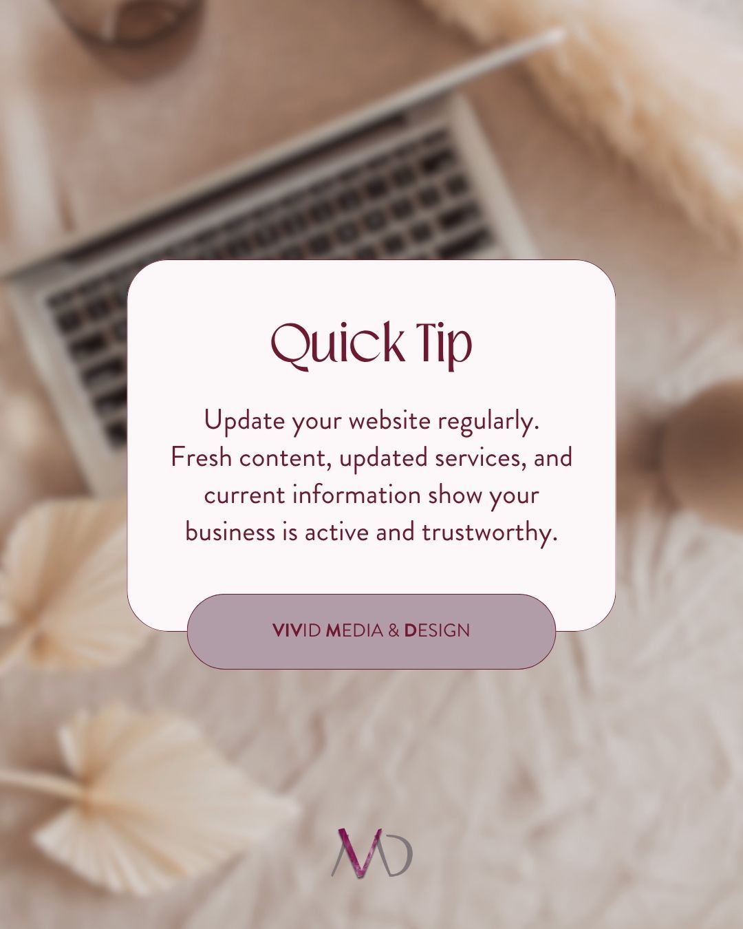 Your website is often the first place people go to learn about your business. Make sure it leaves the right impression every time they visit.📁
Need help keeping your website looking fresh and performing at its best? We'd love to help. 📲
Check us out at www.vividmediadesign.au�
#VividMediaDesign #NewsletterDesign #EmailMarketing #CreativeStudio #SocialMediaManagement #DesignThatConnects #DigitalDesign #VisualStorytelling #CreativeInspo #ContentDesign #ModernDesign #WebsiteGoals