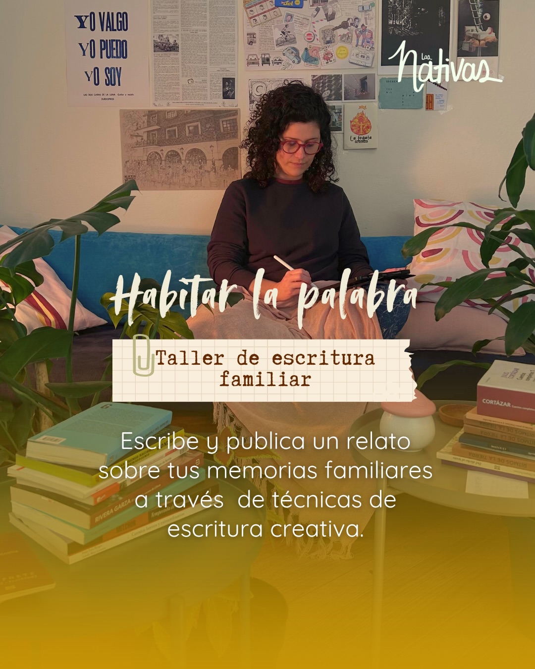 📝Habitar la palabra | Escritura familiar
Lunes 29 de junio
¿Y si las historias de tu familia no se perdieran en el tiempo?
Participa de nuestro taller para escribir las memorias familiares a través de técnicas de escritura creativa.
#EscrituraCreativa #MemoriaFamiliar #Narrativa #TallerDeEscritura #HabitarLaPalabra