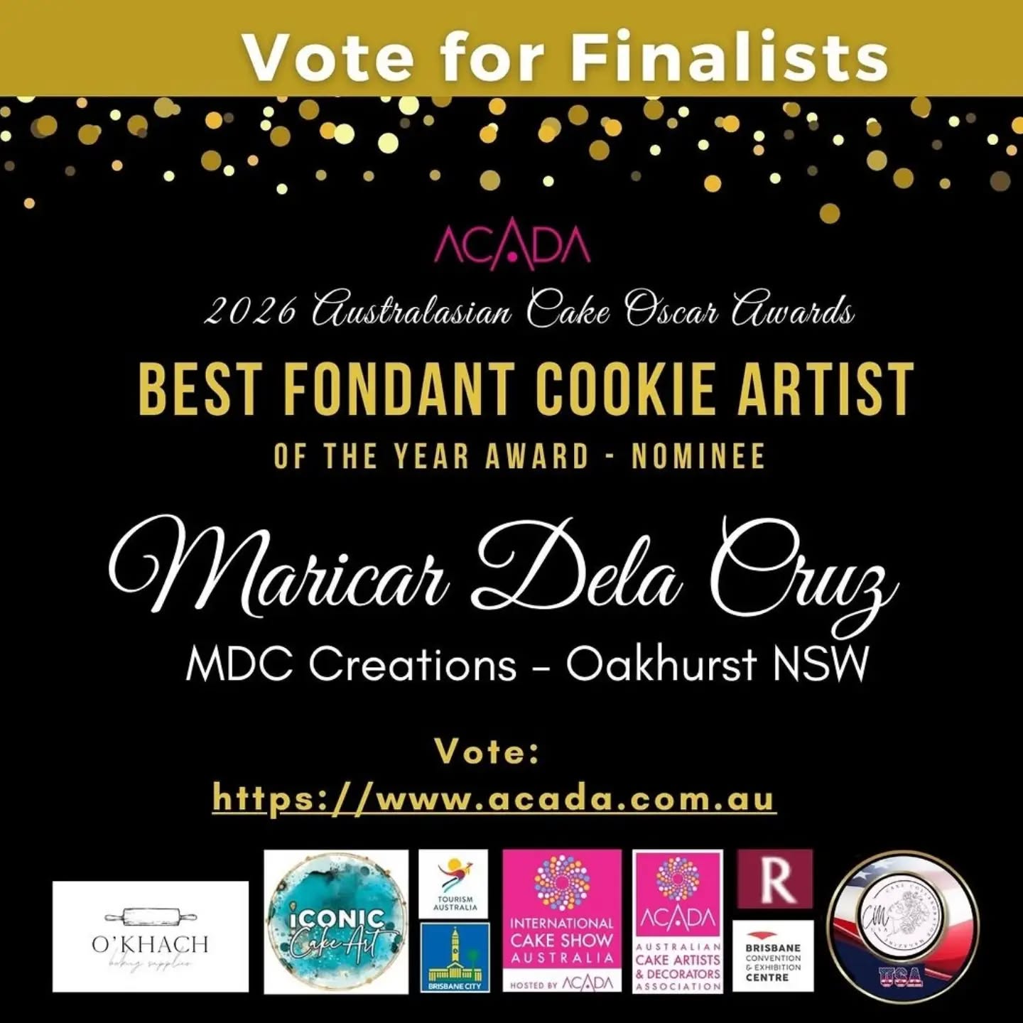 ✨If you had told me a year ago that I'd be nominated for this award, I never would have believed you! I'm honestly still trying to wrap my head around it🥹
I've been nominated for Best Fondant Cookie Artist of the Year at the 2026 Australasian Cake Oscar Awards😍😭
Voting is now OPEN✨ I would love your support with a vote 🔗 Link in my bio🧡
To whoever took the time to put my name forward - from the very bottom of my heart... thank you🥹 It truly means the world!
Every order, every share, every recommendation, every kind comment, and every person who has trusted me to be part of their special moments has helped make this possible. I am genuinely so grateful for this community and for all the support you've shown me over the years✨
Thank you for believing in me and my cookies. No matter what happens next, this nomination is already something I'll treasure forever. 🍪💜
#MDCCreations #sugarfondantcookies #fondantcookies #smallbusinessaustralia #grateful