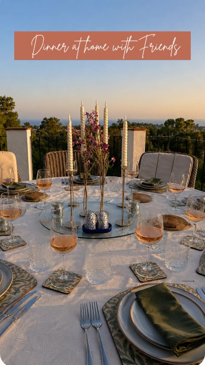 When dinner at home is just as good as dinner out.
I had the joy of hosting a ladies dinner the other night and with the glowing sky, the sea and mountain views and the amazing friendships all I could feel was blessed that I made the move to Spain! #movetospain #spanishproperty #lifeinspain #costadelsol #liveinspain