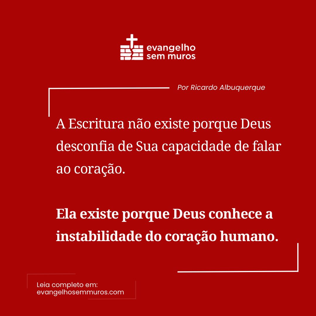 Os bereanos foram elogiados porque examinaram as Escrituras para verificar se o que ouviam era verdadeiro (At 17:11).
Deus não exige fé cega. Exige fé fundamentada na Sua Palavra.
Toda doutrina, tradição, experiência e pregação deve ser submetida ao teste das Escrituras.
“Julgai todas as coisas; retende o que é bom.” (1Ts 5:21)
Acesse o link da Bio para ler o artigo completo!
#EvangelhoSemMuros #SolaScriptura #ReformaProtestante #teologiareformada