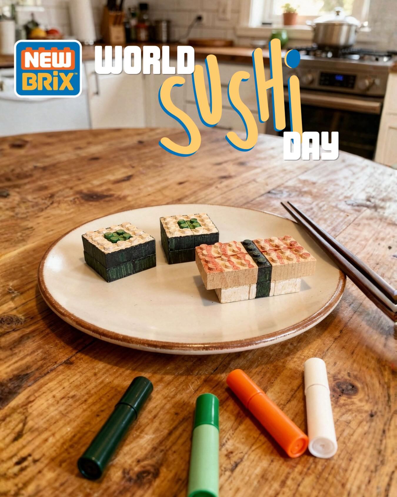 Create anything and everything with New Brix from @meritusproducts ! All you need are some Brix, some markers, and an imagination - and the world is your oyster! Or in this case, your maki. 🍣✨
#NewBrix #ComingSoon #CreativePlay #WorldSushiDay #Sushi