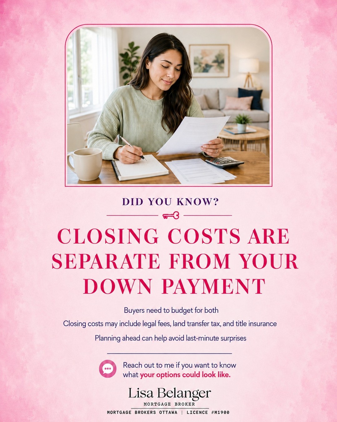 Did you know closing costs are separate from your down payment?
A lot of buyers focus on saving for the down payment, but there are other costs that can come up when you officially close on your home.
Depending on the property, purchase price, and location, closing costs may include things like legal fees, land transfer tax, title insurance, adjustments, appraisal fees, moving expenses, and more.
That’s why it’s so important to budget for both your down payment and your closing costs before you start shopping.
Planning ahead can help you avoid last-minute surprises and feel more confident when it’s time to make an offer.
Reach out to me if you want to know what your options could look like.
Follow me for more mortgage tips and updates!
#mortgagebroker #mortgage #realestate #ottawa #tips