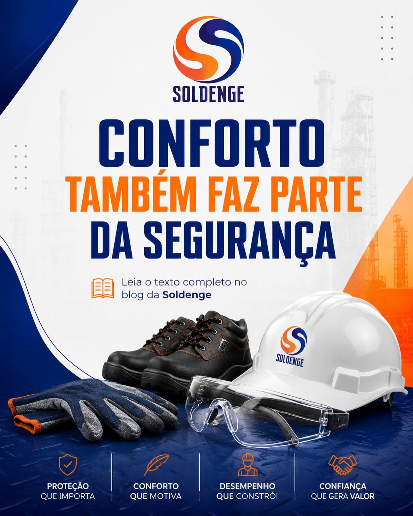 🦺 Conforto também faz parte da segurança
Um EPI pode ser resistente, certificado e adequado para a atividade. Mas, se for pesado, desconfortável ou mal ajustado, pode acabar sendo usado de forma incorreta.
Luvas que limitam os movimentos, óculos que embaçam, botas que machucam e respiradores mal ajustados aumentam o desconforto e podem levar o profissional a retirar o equipamento durante o trabalho.
No novo artigo do blog da Soldenge, explicamos por que conforto, ergonomia e ajuste correto são fundamentais para manter a proteção durante toda a jornada.
Você vai entender:
✔️ Como o desconforto aumenta os riscos
✔️ A importância do tamanho e do ajuste correto
✔️ Como escolher EPIs mais seguros e confortáveis
✔️ Por que ouvir os trabalhadores melhora a proteção
✔️ Como conforto também contribui para a produtividade
Segurança de verdade é aquela que protege sem atrapalhar o trabalho.
👉 Acesse o blog da Soldenge e leia o artigo completo.
#Soldenge #SegurançaDoTrabalho #EPIs #ProteçãoProfissional