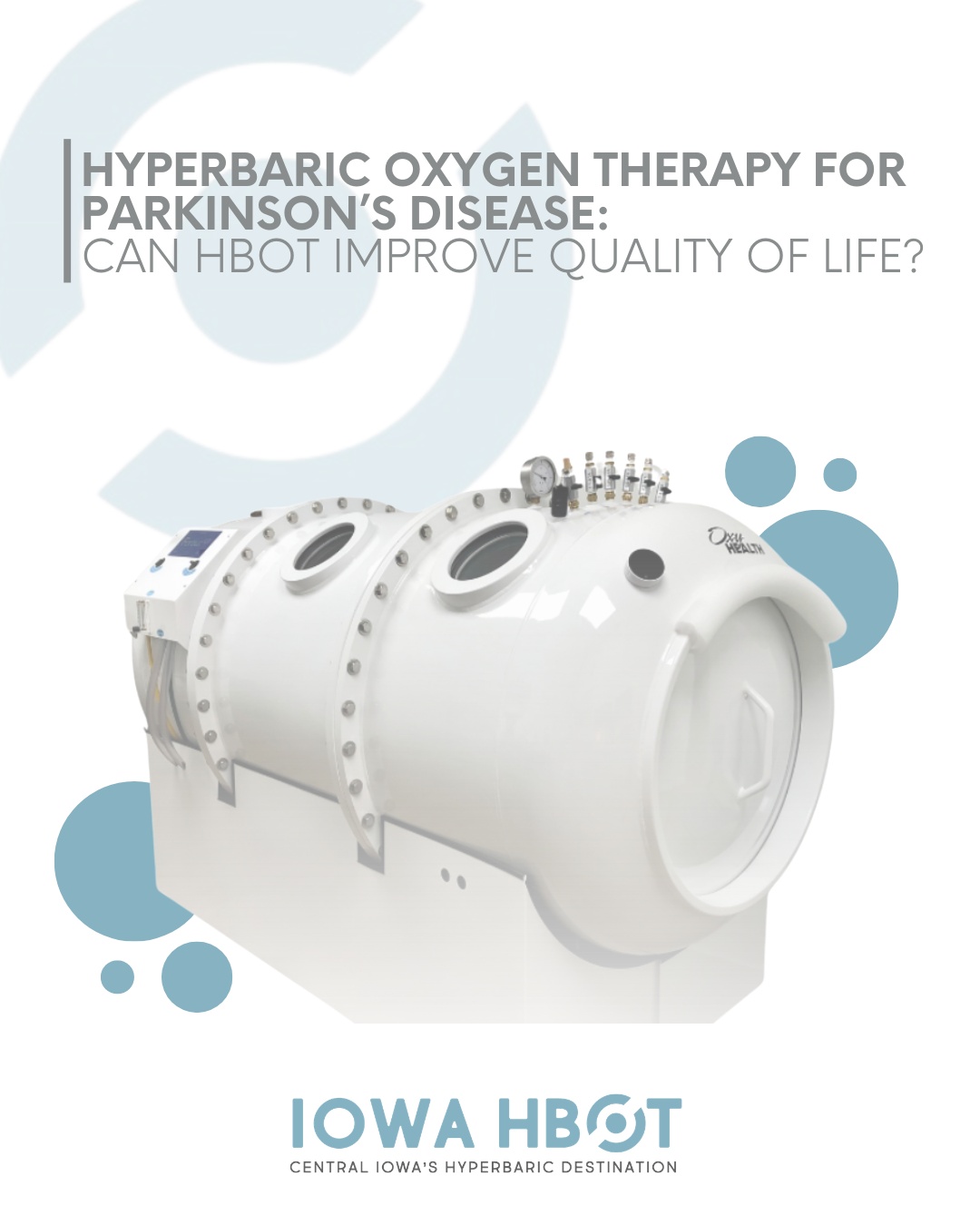 HBOT may help address factors associated with Parkinson’s, including inflammation, reduced oxygen delivery, vascular dysfunction, and cellular damage. Research has shown improvements in cognition, sleep quality, daily functioning, quality of life, mitochondrial function, and stem cell mobilization in patients with Parkinson’s and other neurodegenerative conditions.
Read our newest blog on HBOT and Parkinson's here 👉 https://www.iowahbot.com/post/hyperbaric-oxygen-therapy-for-parkinson-s-disease-can-hbot-improve-quality-of-life
Interested in HBOT? Give us a call to set up a complimentary consultation!
#hyperbaricoxygentherapy #HBOT #parkinsonsdisease #brainhealth #longevity #dsmusa #iowa #iowahbot #desmoines