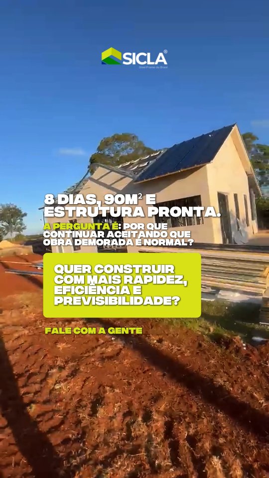 🏗️ Steel Frame mostra que construir pode ser rápido, eficiente e seguro.
Enquanto a construção tradicional ainda demora meses, aqui a estrutura já está de pé. Menos tempo de obra significa menos custos e mais resultados.
💡 Então fica a pergunta: por que continuar aceitando que obra demorada seja normal? O futuro da construção já chegou, e ele é mais inteligente.
🚀 Steel Frame não é promessa. É realidade que transforma o jeito de construir.
Sicla Brasil, construindo diferente, construindo agora.
📲 Fale conosco!