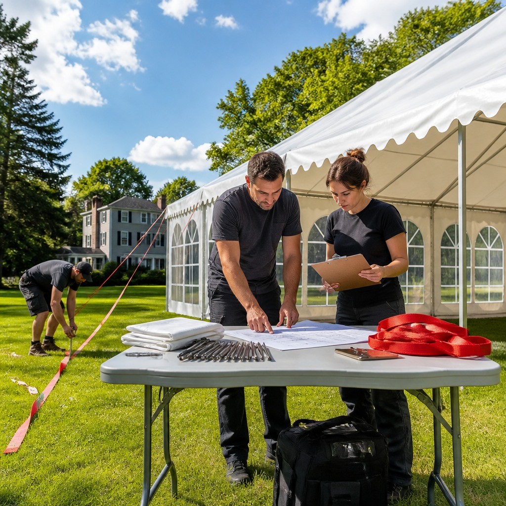 We set up, you celebrate—flawlessly! 🎉 In Southington we rolled in at 7 AM, briefed the crew, and ran safety checks on every tent, table, and lighting rig. Roles were clear: lead tech, rigging pro, delivery driver, and our on-site coordinator. One last-minute layout tweak? We adjusted the tent stake plan and shifted a table—no drama, no delay. Everything passed inspection before the first guest arrived.
We take safety and timing seriously so you don’t have to. Want a stress-free event in Southington or anywhere across CT and western MA? Link in bio.
Tell us—what part of setup stresses you most? We’ll handle it! 🙌🤝 #SouthingtonEvents #CTWeddings #PartyRental #EventPros