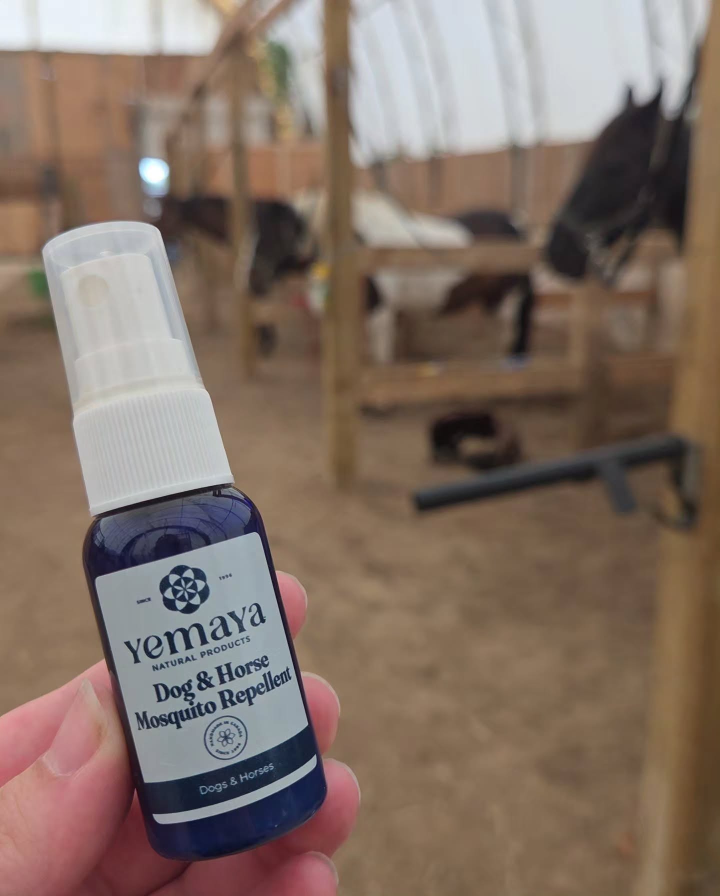 Perfect barn accessory needed for the spring mornings and evenings. #horse #barn #mosquito #natural #yemaya