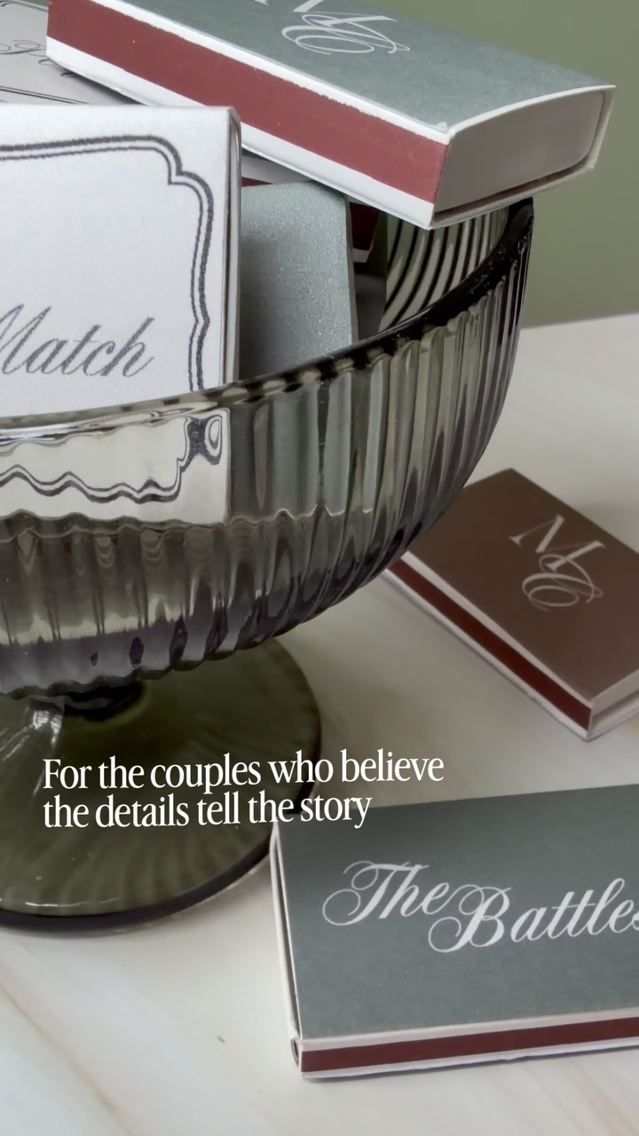 A wedding favor for the couples who believe the details tell the story ✨
Love a custom matchbox to make your event feel personal - a couple’s monogram, a custom illustration, these small details that often become the most memorable.
Currently booking custom event details 🤍
Wedding Details, Custom Favors, Party Signage, Event Design
