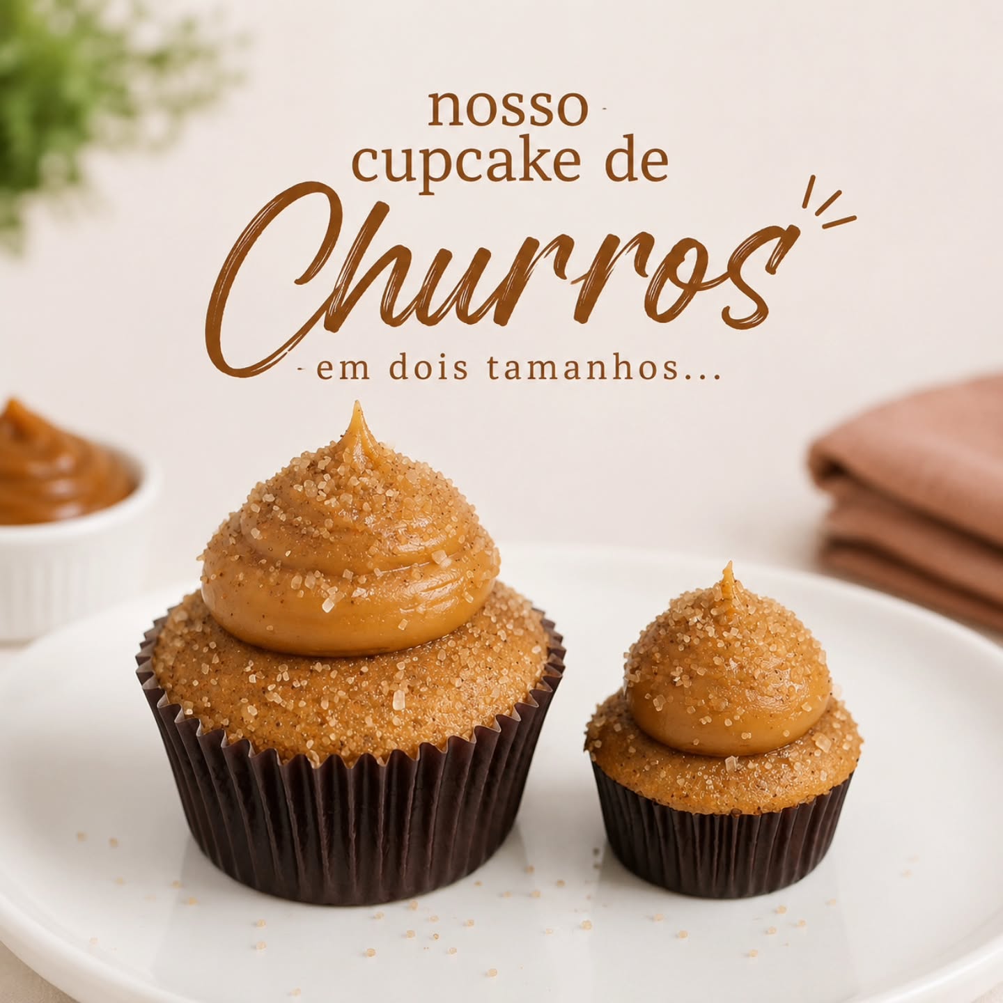 Tem sabores que simplesmente nasceram para o inverno... e o nosso cupcake de churros é um deles! 🤎✨
Com massa fofinha aromatizada com canela, recheio à sua escolha — doce de leite ou Nutella — e uma generosa cobertura de doce de leite, ele reúne tudo o que a gente ama: aconchego, cremosidade e aquele gostinho que abraça.
E tem época melhor para aproveitar do que agora? Entre bandeirinhas, quentão, fogueira e muita animação, ele combina perfeitamente com as festas juninas e deixa qualquer mesa ainda mais irresistível.
Agora conta pra gente: você é do time doce de leite ou Nutella? 😍
📲 Envie uma mensagem e faça sua encomenda. Seu arraiá (ou seu café da tarde) merece esse carinho em forma de cupcake!
#CupcakeDeChurros #FestaJunina #DocesArtesanais #ConfeitariaCriativa #CupcakeECia