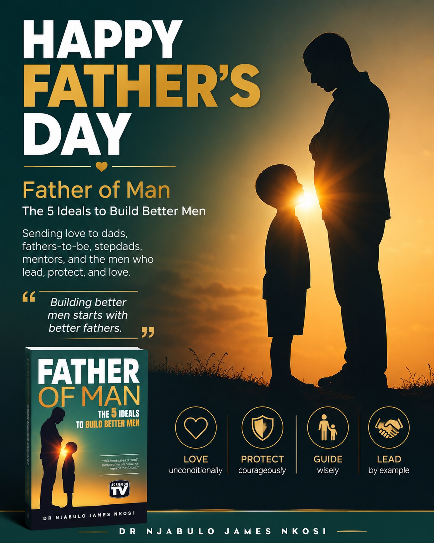 To every dad, father figure, mentor, and man trying to become better — Happy Father’s Day.
Building better men starts with better fathers.
Father of Man is for the men willing to confront themselves so they can lead, love, protect, and build differently.
#FatherOfMan #FathersDay #BetterMen #Fatherhood #MensWellness