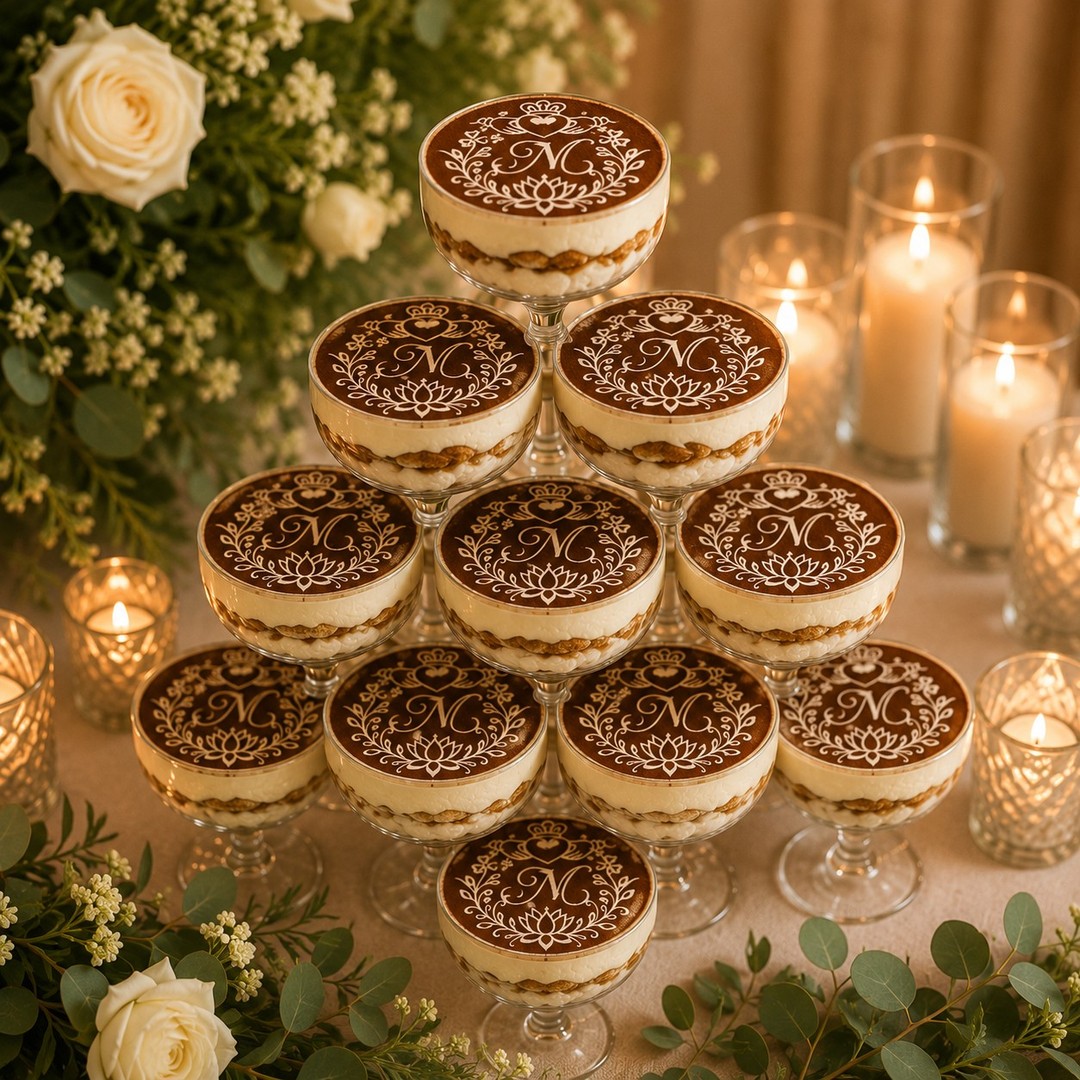 One Wedding Crest. One Tiramisu Dessert Tower. A whole lot of wow. ✨
These custom stencils turn ordinary desserts into a show-stopping, romantic display.
Save this idea for your wedding planning and DM us to create your custom crest!
#WeddingCrest #CustomWeddingDetails #WeddingDesserts #HandmadeWithLove #FaelightTreasures