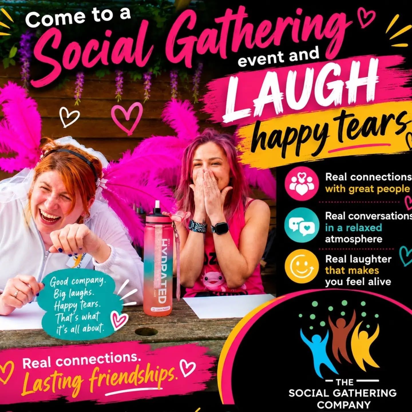 Sometimes the best moments are the ones you never see coming. One minute you're meeting new people, the next you're laughing so hard you're crying! 🤣
At The Social Gathering Company, we create spaces where strangers become friends, conversations flow naturally, and memories are made that last long after the event ends.
💜 Real connections
💜 Genuine laughter
💜 Lasting friendships
💜 A community where you belong
If you're looking for your people, this is your sign to join us.
🌐 www.thesocialgatheringco.co.uk
#TheSocialGatheringCompany #MakeNewFriends #FindYourPeople #CommunityMatters #FriendshipGoals