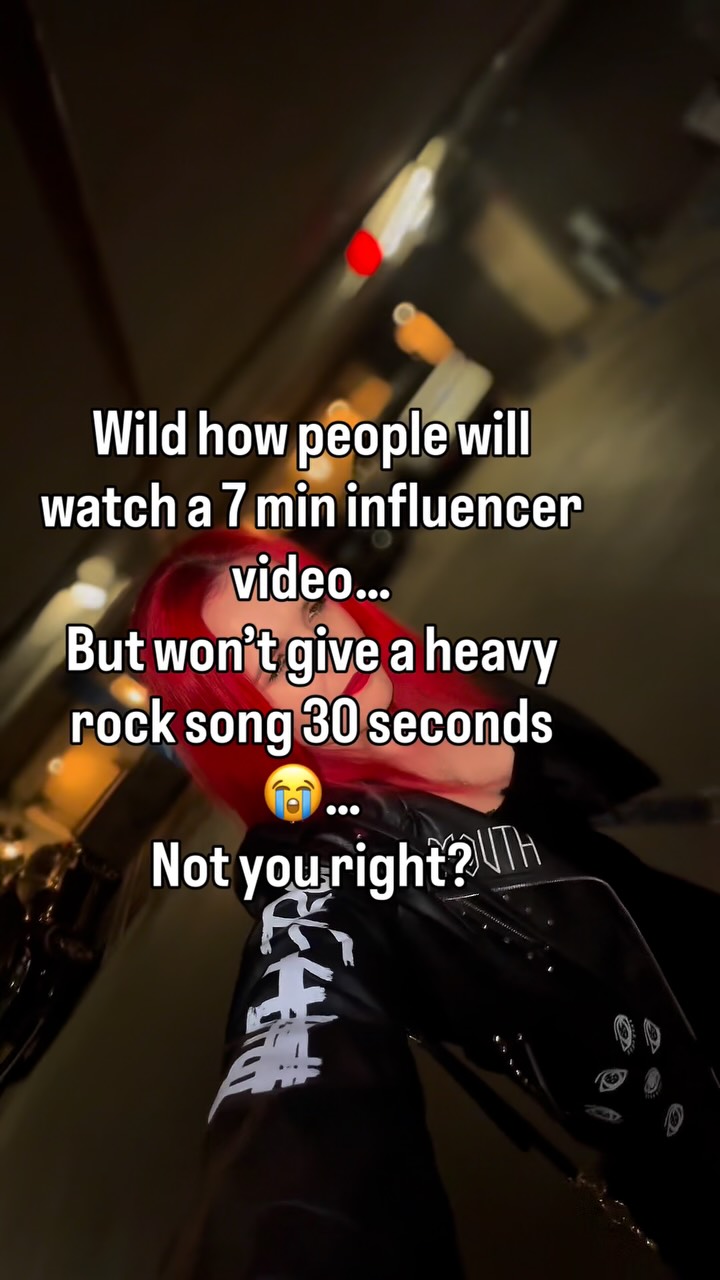 Its wild mfers will watch a 7 min influencer ad but wont give a new heavy rock band 30 seconds…. But thats not you right?👀🥹🙏🏻 We are Evol Walks and this is our song Surrender!