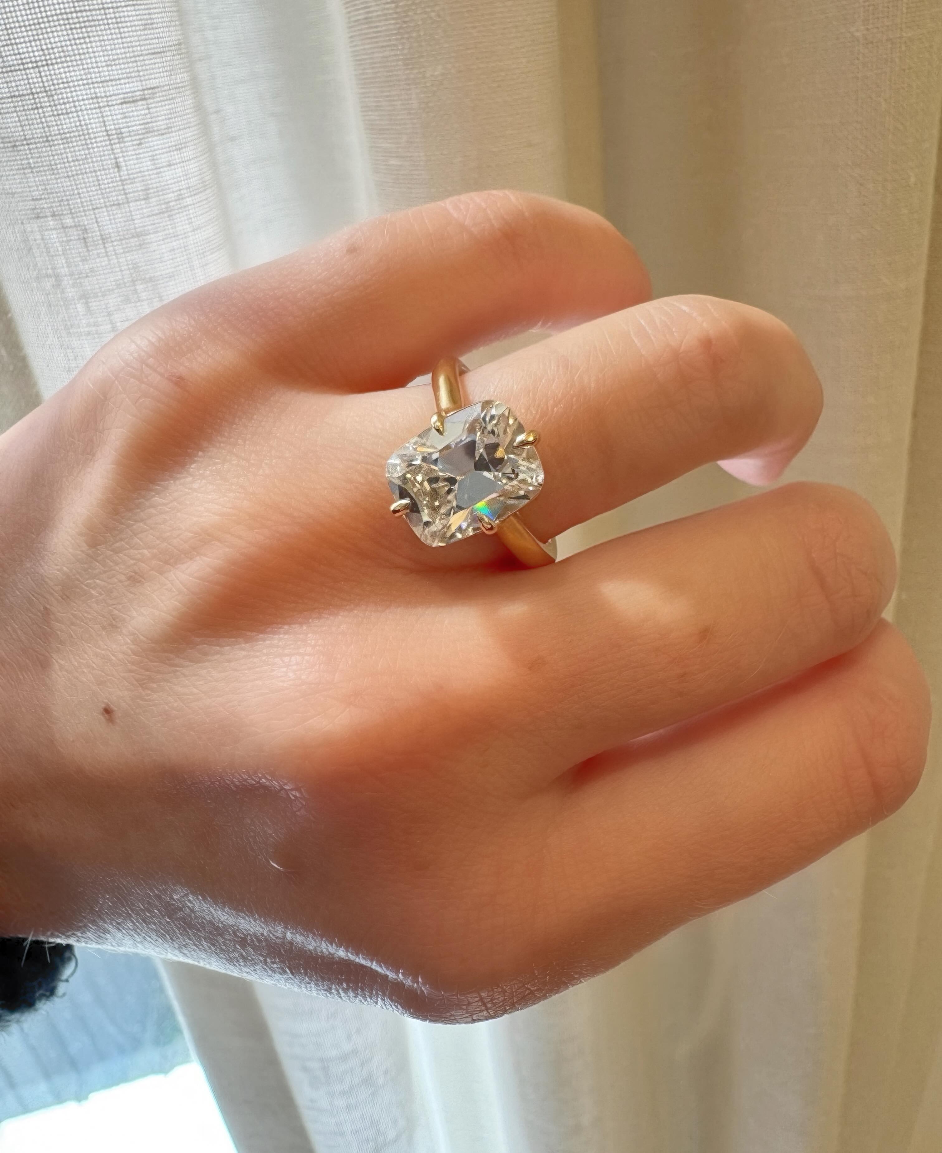 Antique cushion engagement for M&P 🥰 one of my favourites to date. In love with this stone ✨