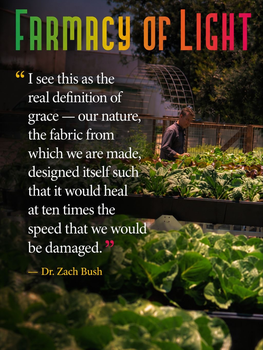 AT THE QUANTUM LEVEL, every moment is an opportunity for rebirth.
Watch the film today! ❤️🥬🧬🌈
Dr. Zach Bush understands the intricate connections between the light in our cells, the life in our soil, and what it takes to regenerate the human body as well as our collective society. Together we can create a future where more and more doctors are informed by these connections!
“When you start to view the body as a photonic machine, a machine that runs on atomic energy rather than molecular activity, it shifts your priorities in regard to how you would build a foundation for a healthy human body, and how you would address discomfort, disease, as it occurs. The biophotonic energy from the plant life that we consume is the fuel in the gas tank ultimately for this biophotonic energy pool that’s necessary for life to be abundant.”
@zachbushmd
@farmacyoflight
#farmacyoflight
