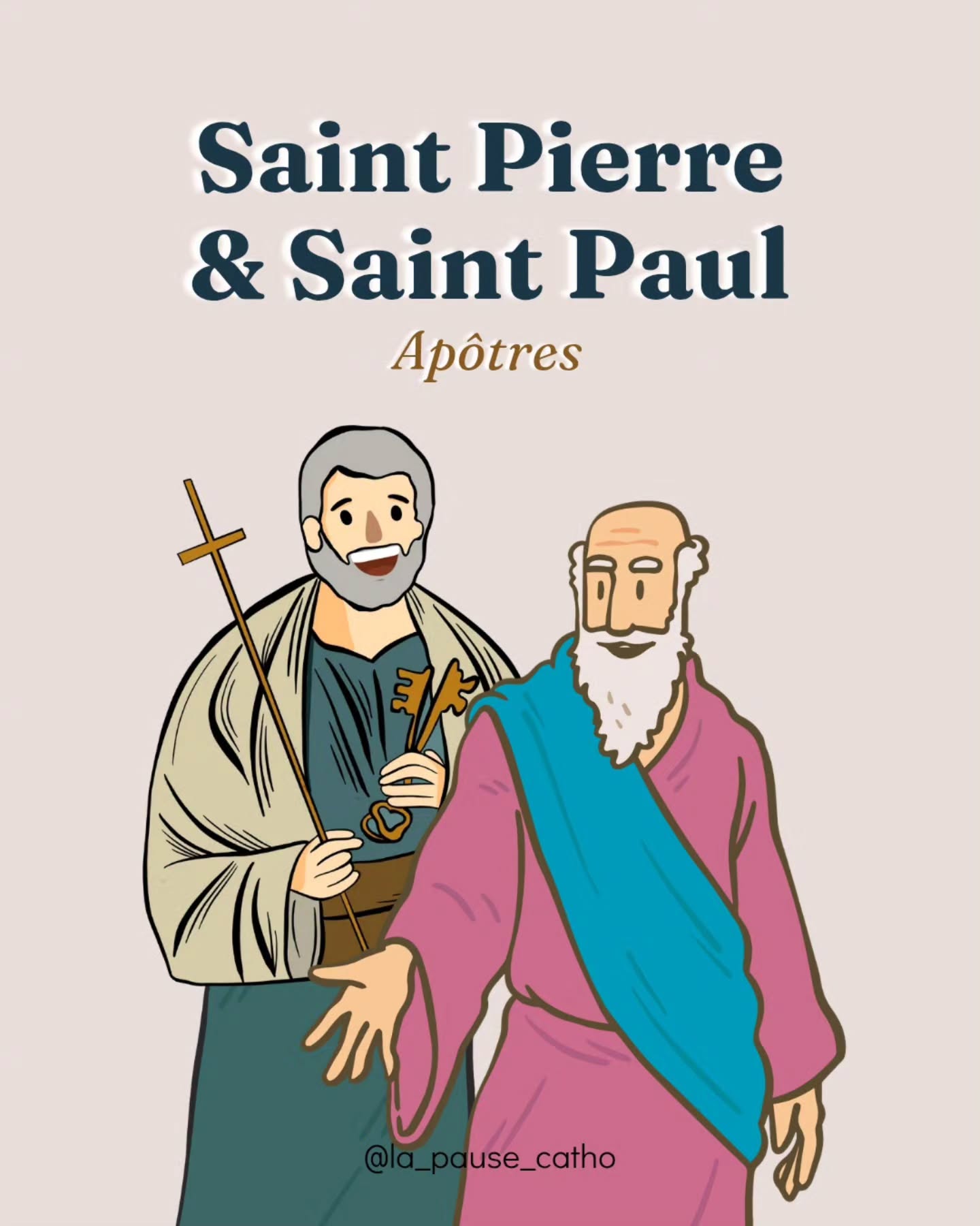 🙏 Aujourd'hui, l'Église célèbre la solennité de saint Pierre et saint Paul, les deux grands piliers de l'Église.
Qui étaient-ils ? Pourquoi l'Église les célèbre-t-elle ensemble ? Et en quoi leur témoignage peut-il encore nous inspirer aujourd'hui ?
On vous explique tout !
🌴 Les vacances d'été approchent...
Et si, cette année, vous choisissiez de consacrer quelques minutes par jour à Dieu ?
Découvrez Mon Livret d'été Spirituel : un parcours de 10 jours pour méditer, prier et cheminer avec Jésus.
📖 Format Ebook PDF • 12 €
🔗 Disponible via le lien en bio ou sur www.lapausecatho.fr.
________________________________________
#SaintsPierreEtPaul #SaintDuJour #ÉgliseCatholique #CheminerAvecJésus #Fetesaintpierreetsaintpaul